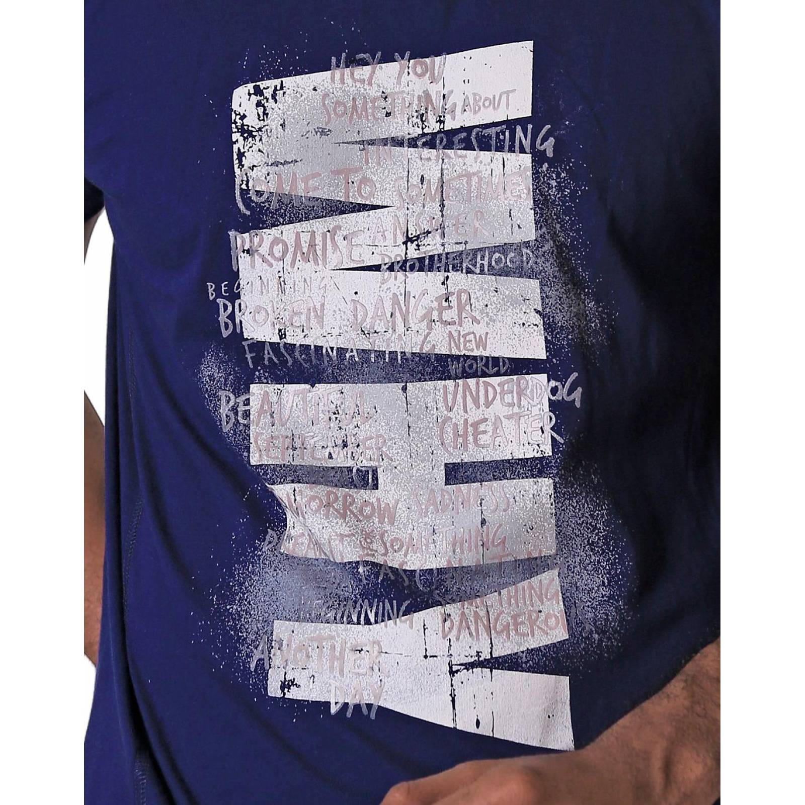 Playera Moda Hombre Azul Silver Plate 60204211 