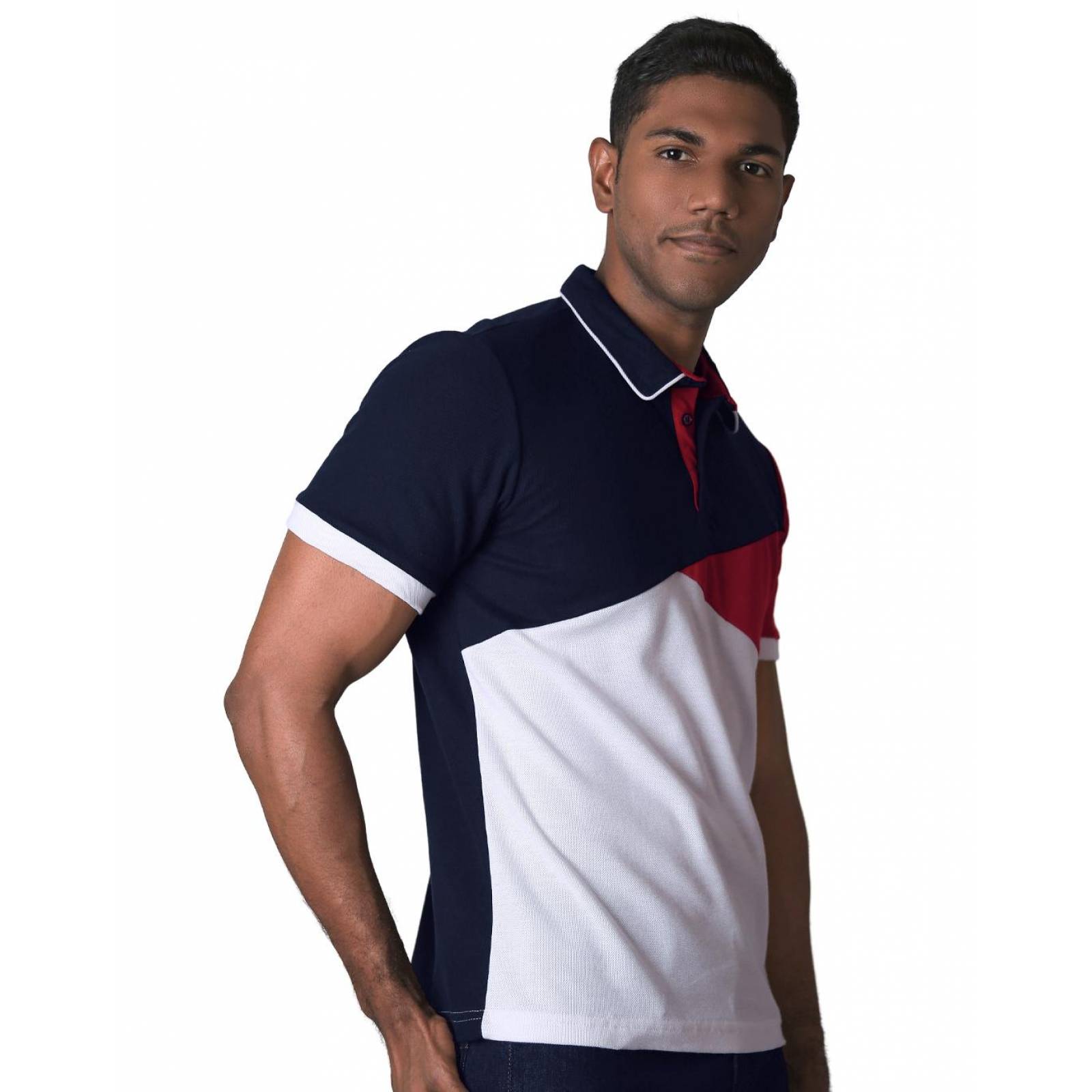 Playera Hombre Moda Polo Azul Stfashion 71604262 