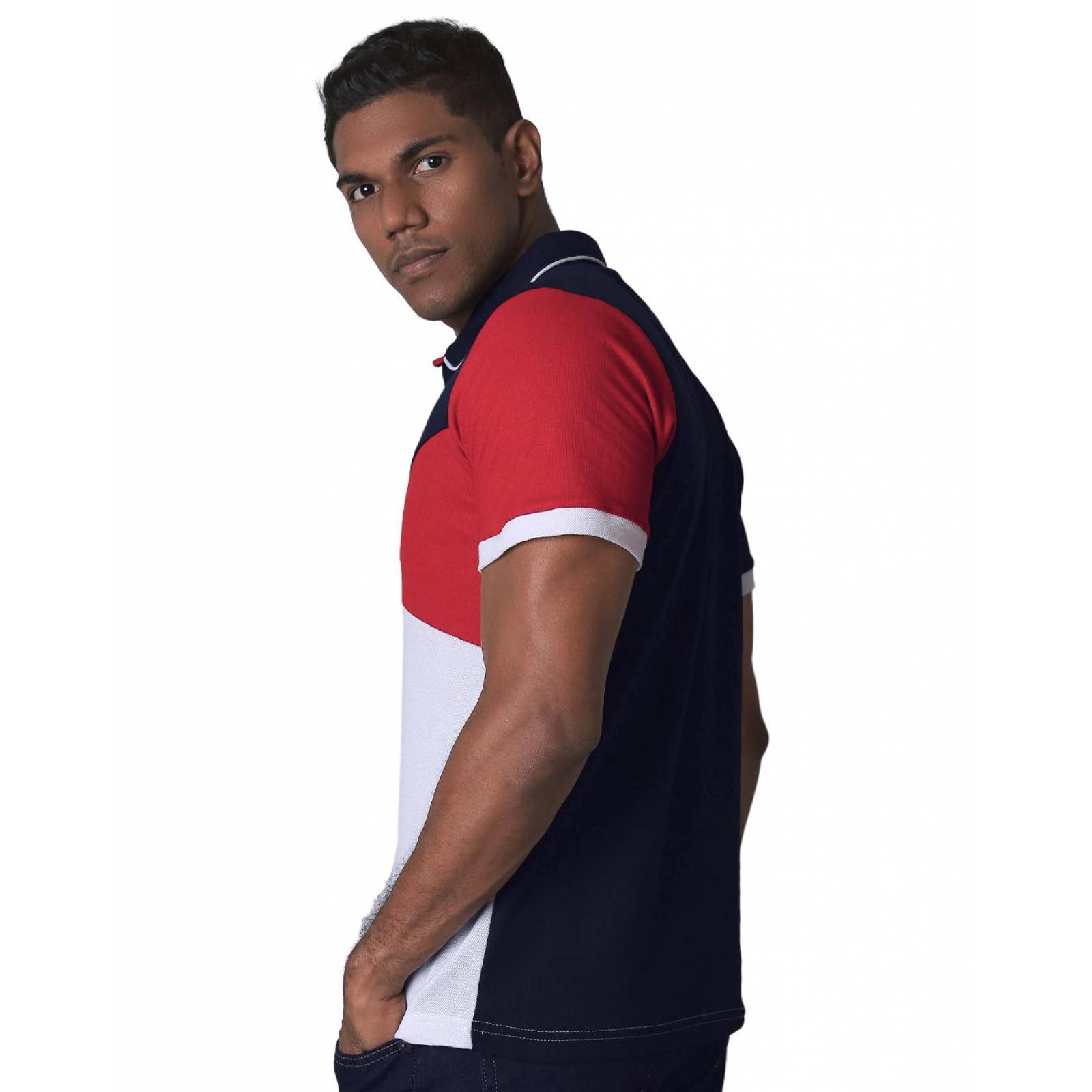 Playera Hombre Moda Polo Azul Stfashion 71604262 