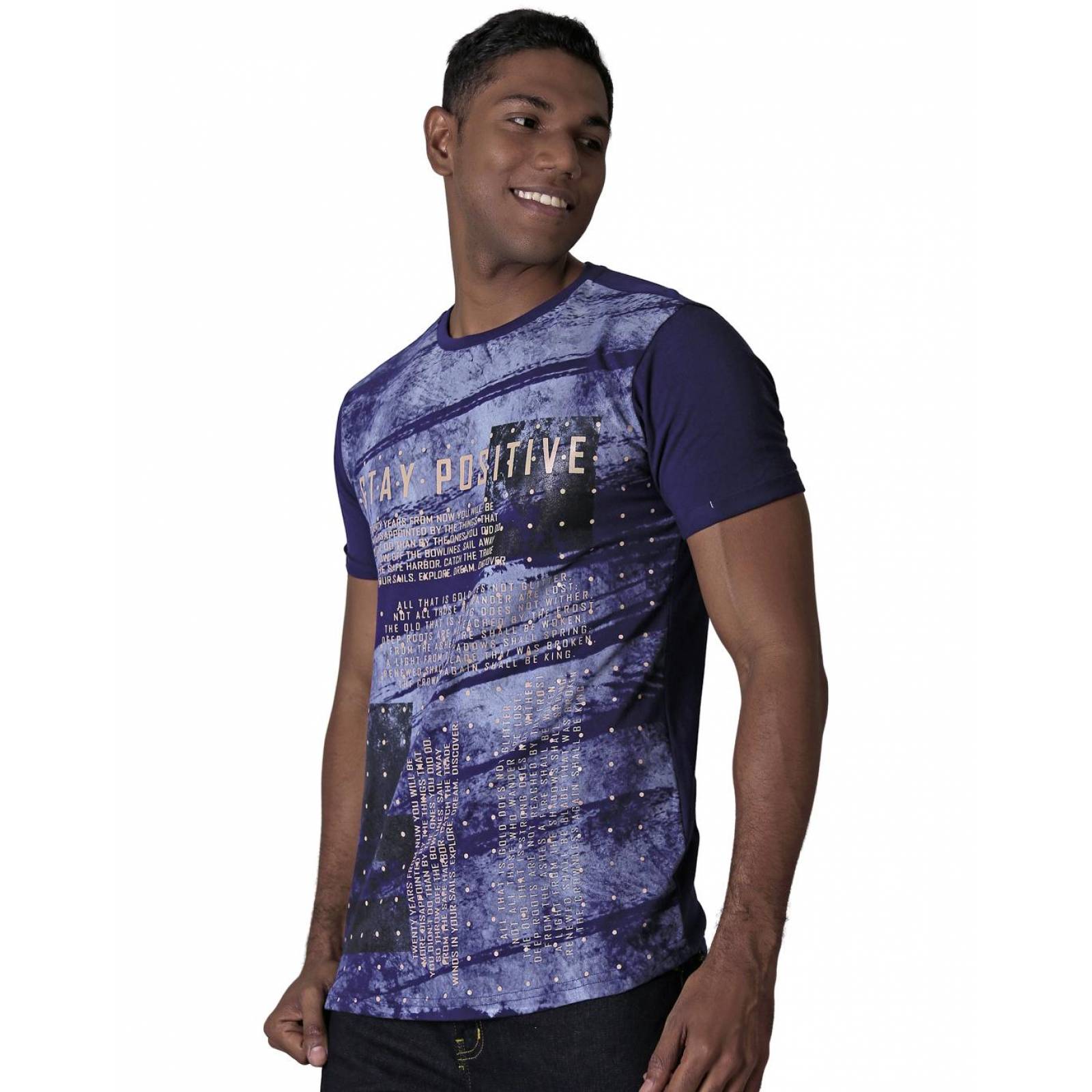 Playera Moda Hombre Azul Silver Plate 60204208 