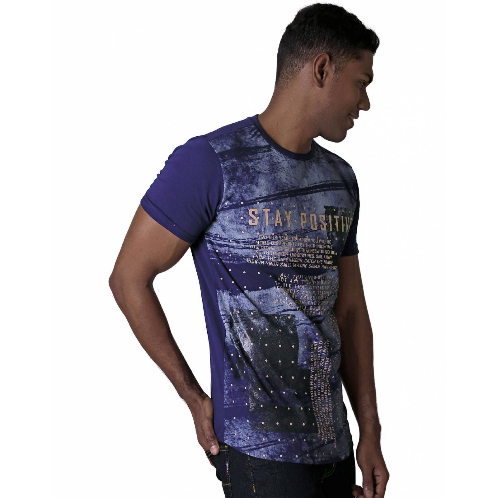 Playera Moda Hombre Azul Silver Plate 60204208 
