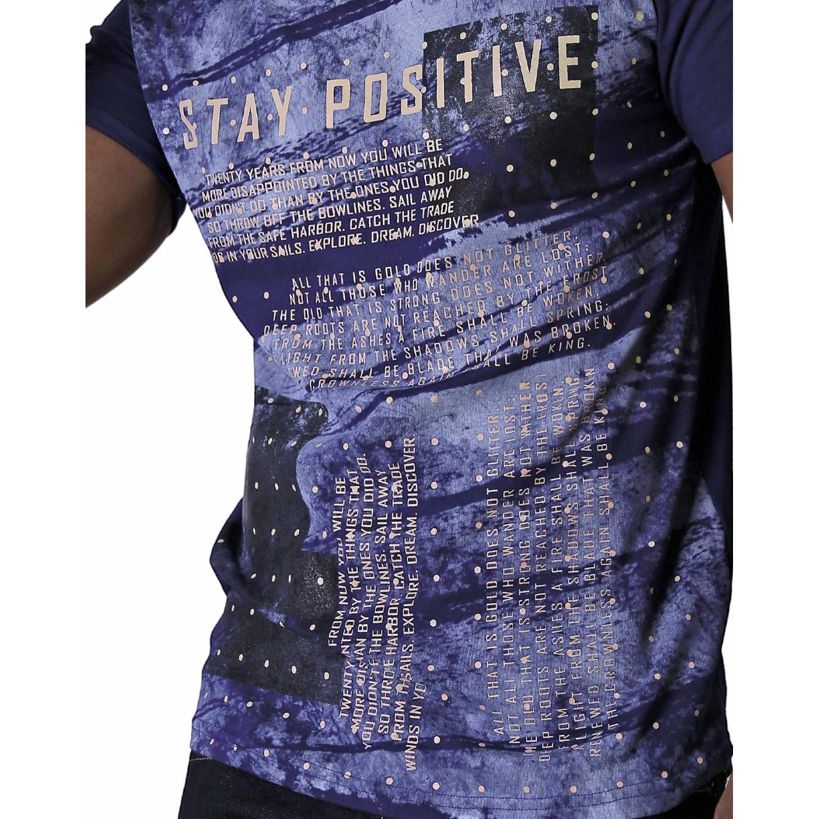Playera Moda Hombre Azul Silver Plate 60204208 