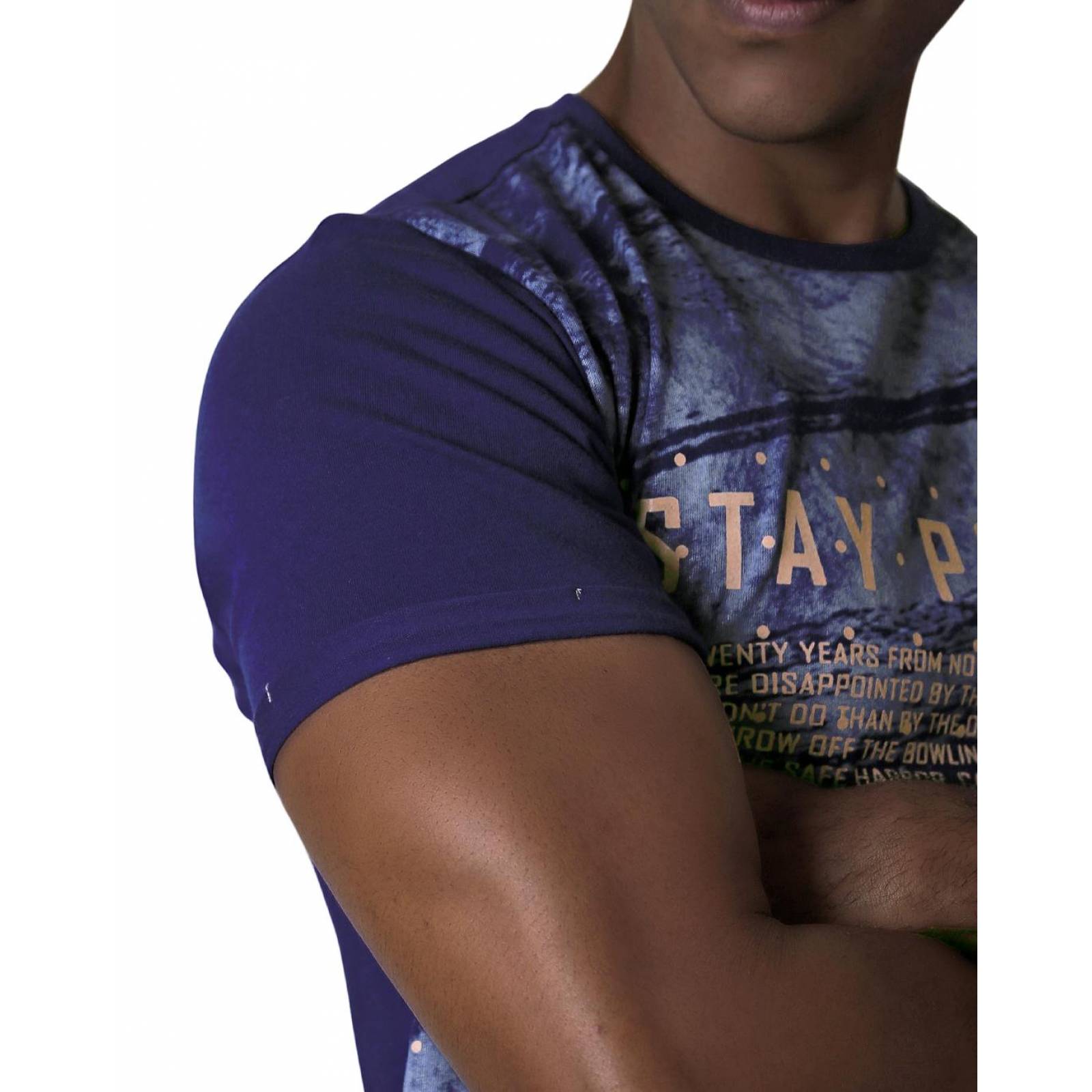 Playera Moda Hombre Azul Silver Plate 60204208 