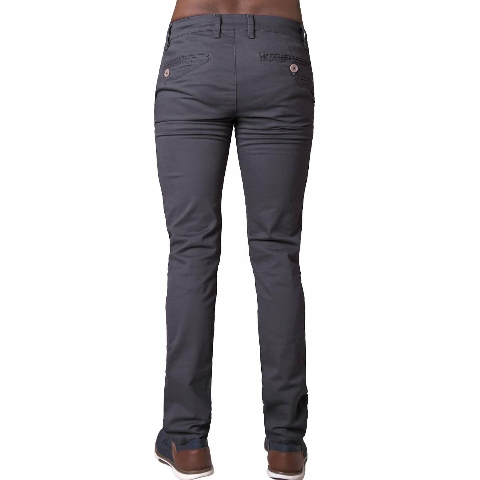 Pantalón Casual Slim Hombre Gris Twill Furor 62106022 