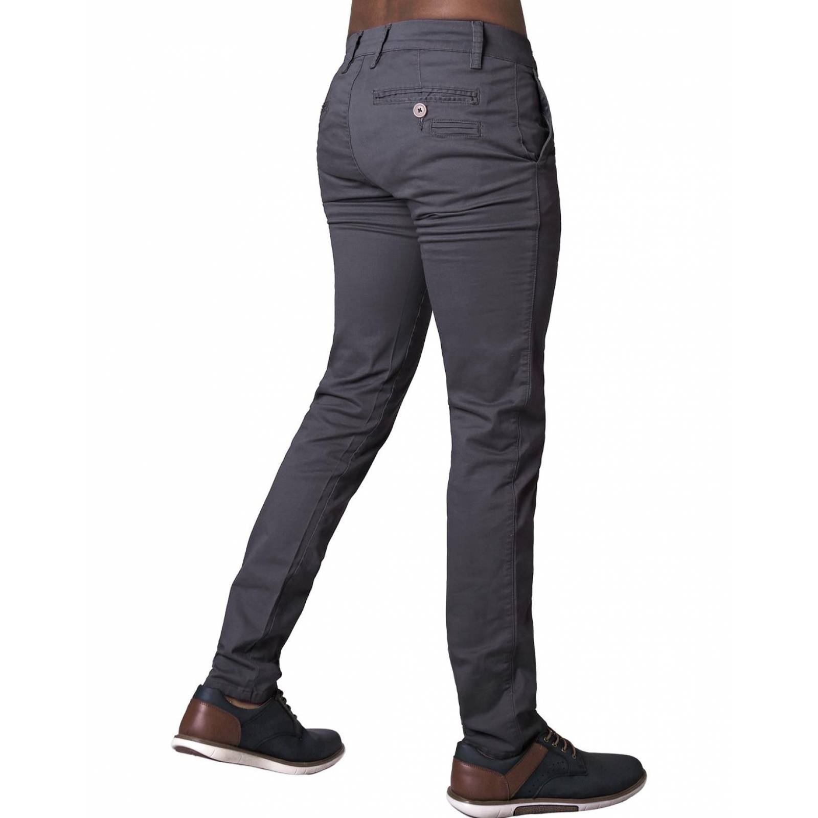 Pantalón Casual Slim Hombre Gris Twill Furor 62106022 