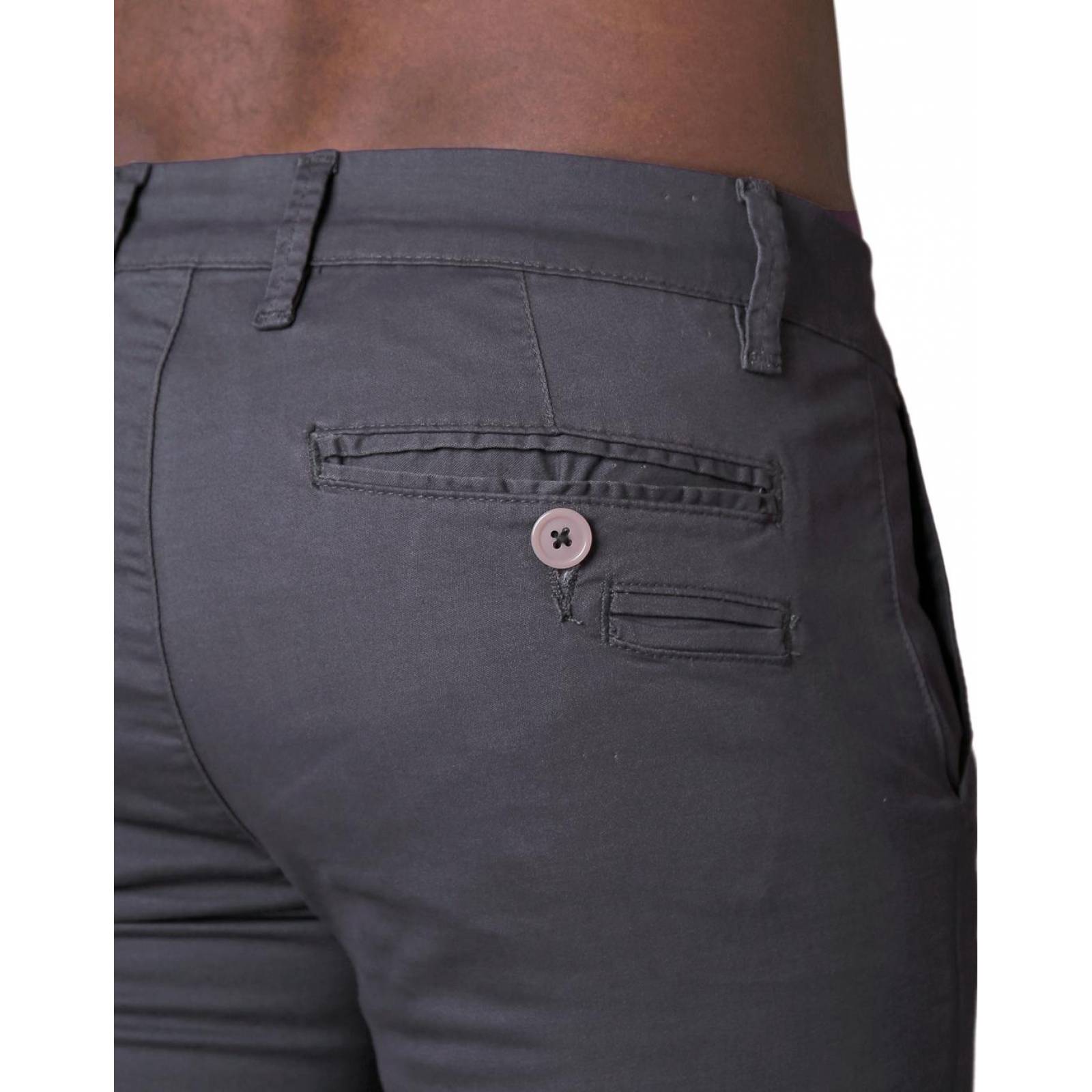 Pantalón Casual Slim Hombre Gris Twill Furor 62106022 