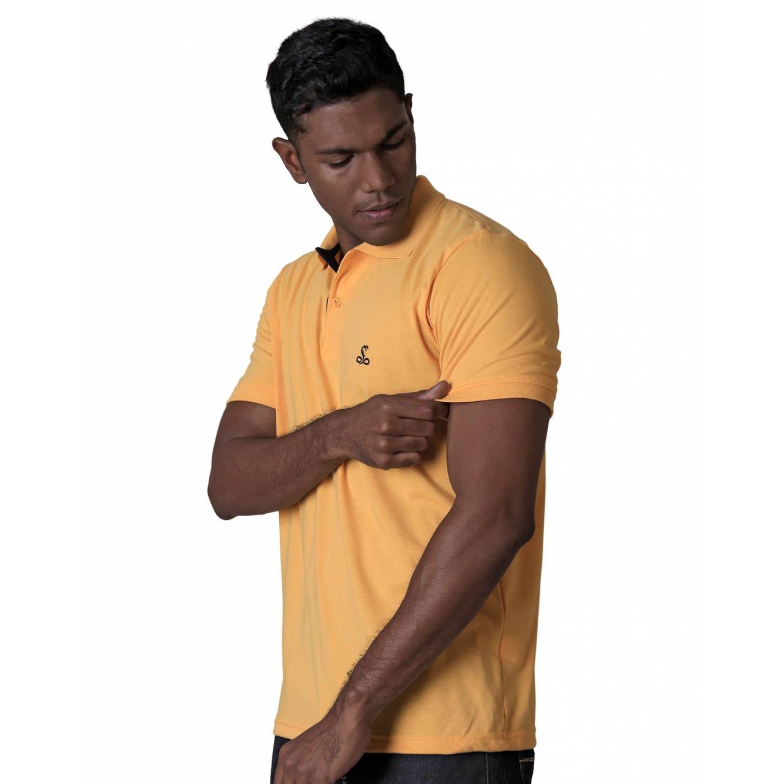 Playera Basico Polo Hombre Mostaza Stfashion 61704203 