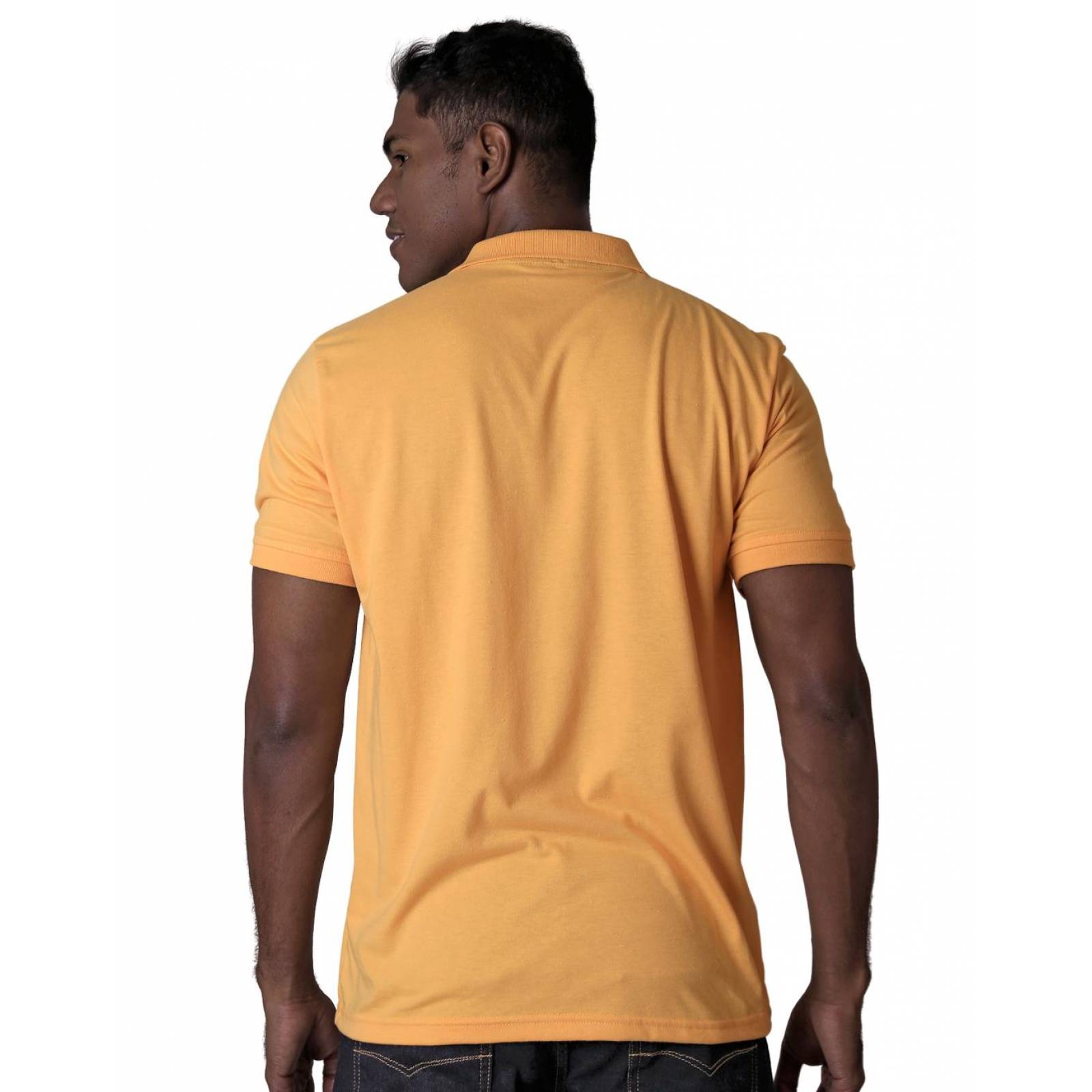 Playera Basico Polo Hombre Mostaza Stfashion 61704203 
