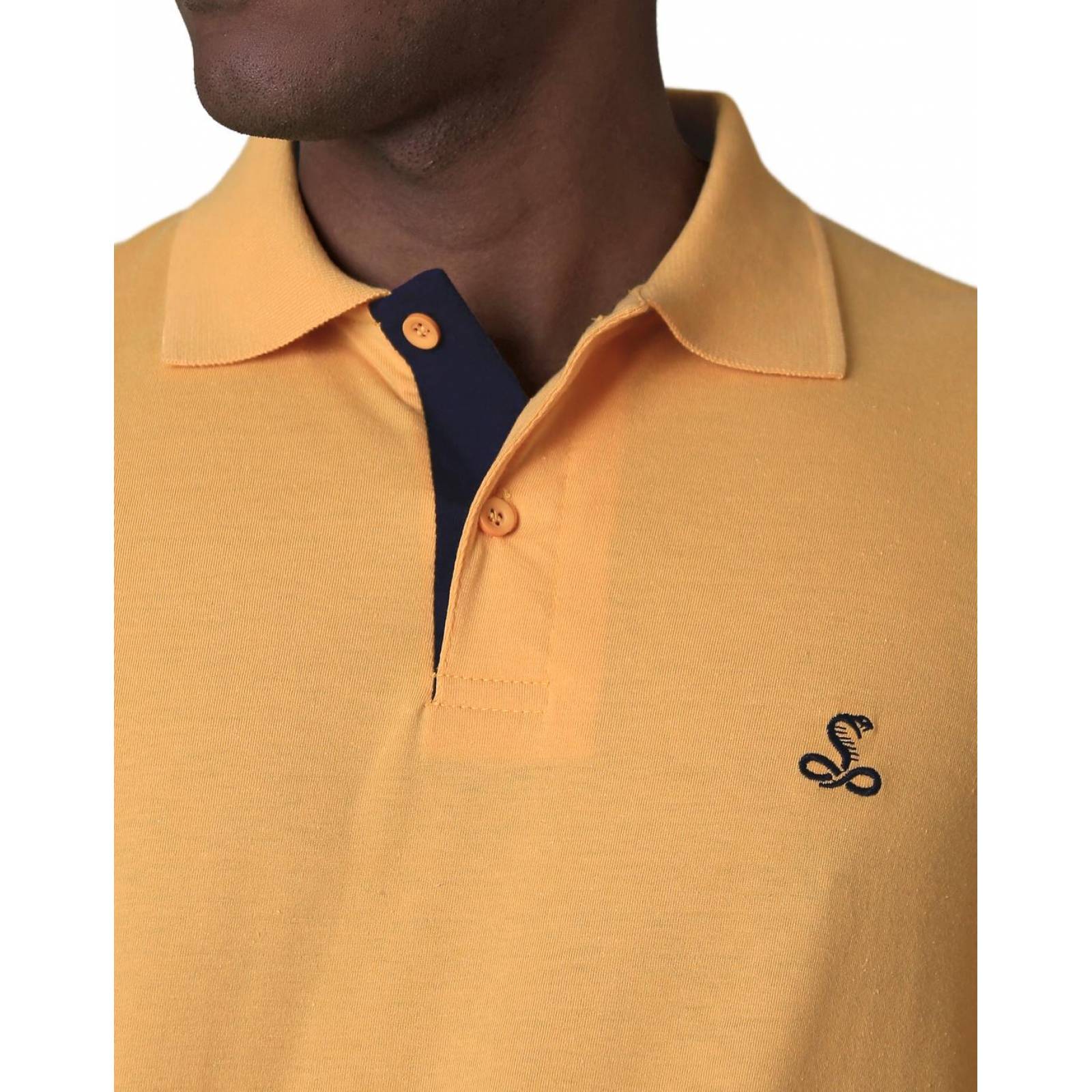 Playera Basico Polo Hombre Mostaza Stfashion 61704203 