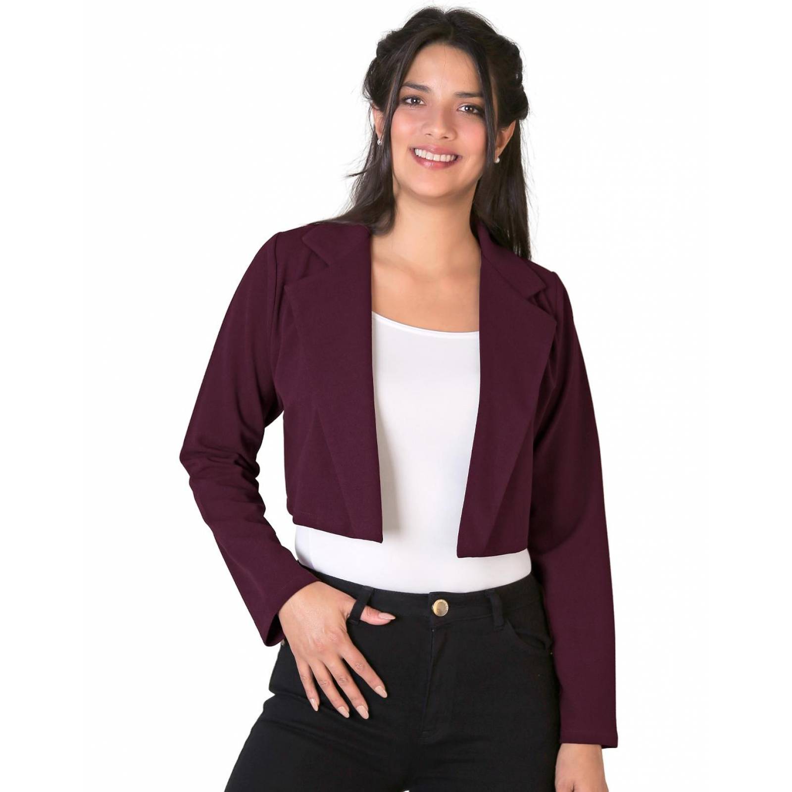 Saco Formal Blazer Mujer Vino Stfashion 52404242 