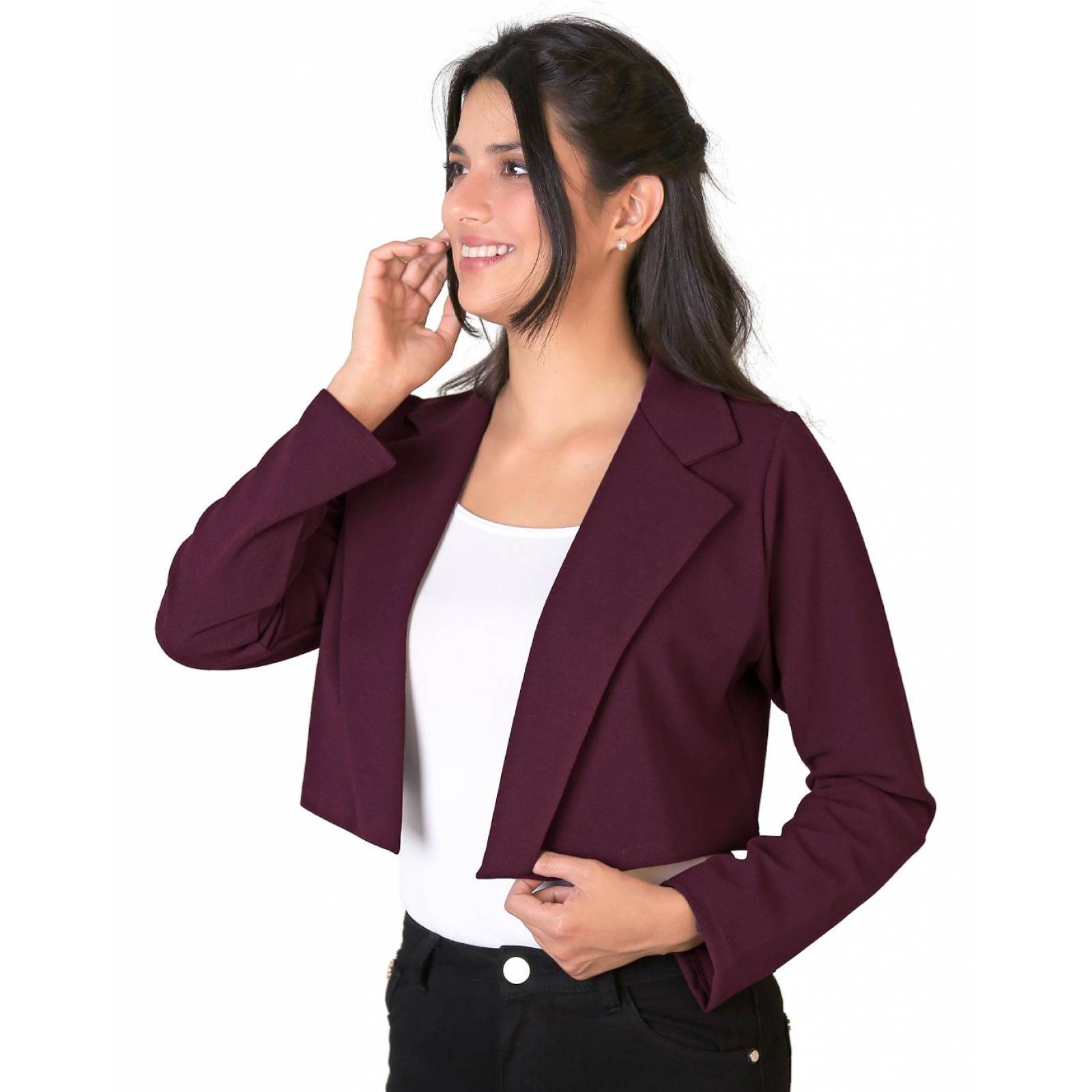 Saco Formal Blazer Mujer Vino Stfashion 52404242 
