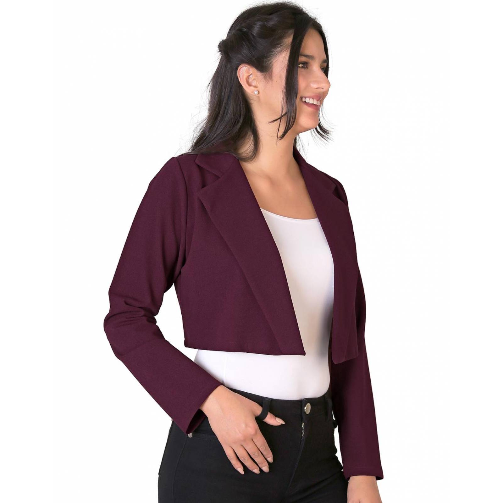 Saco Formal Blazer Mujer Vino Stfashion 52404242 