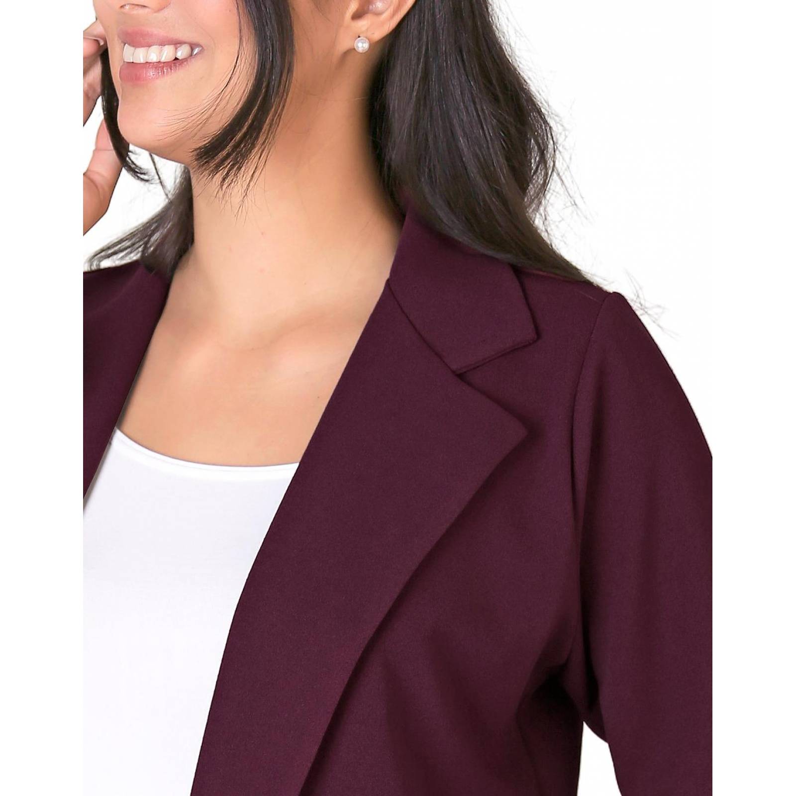 Saco Formal Blazer Mujer Vino Stfashion 52404242 