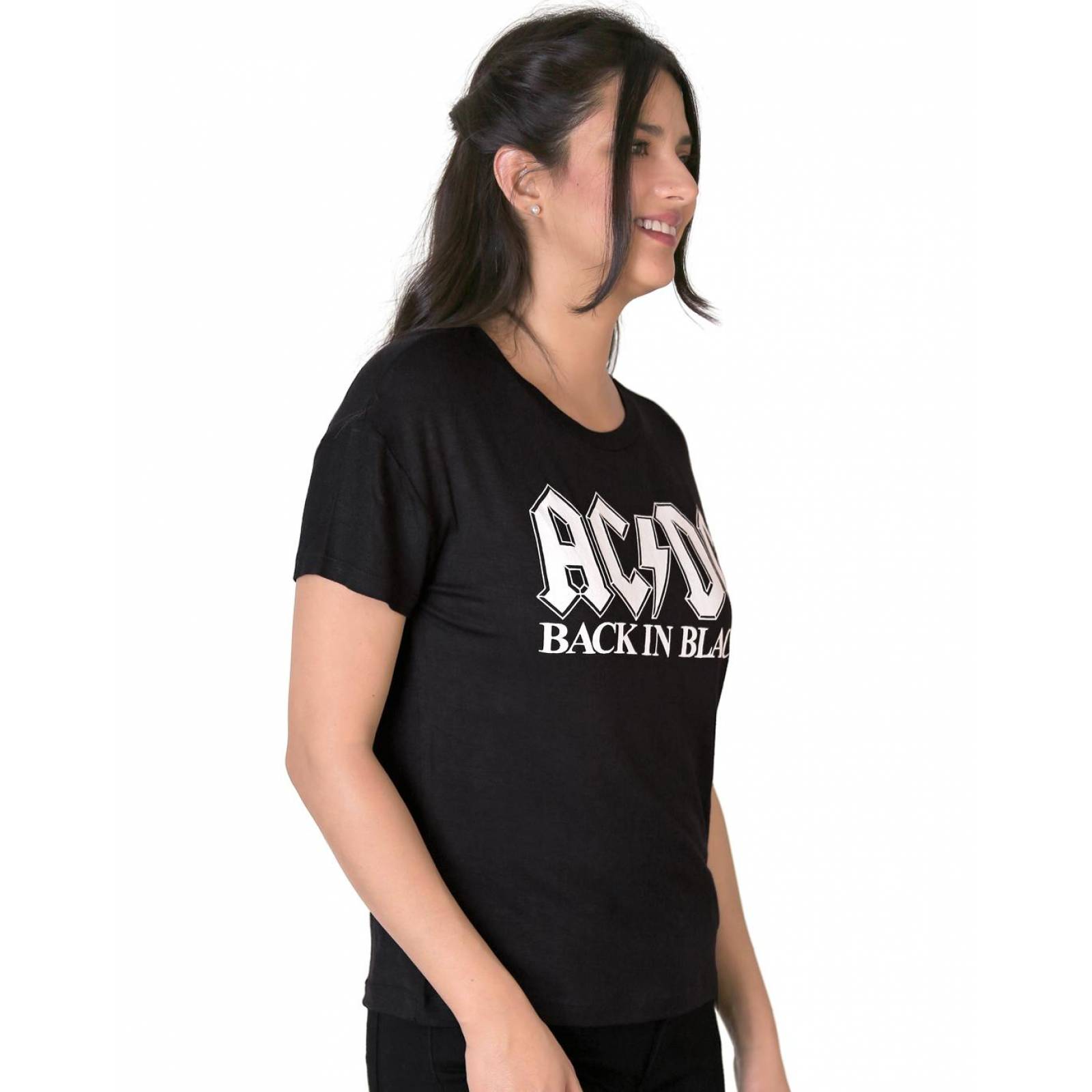 Playera Ac/Dc Moda Camiseta Mujer Negro Toxic 51604404