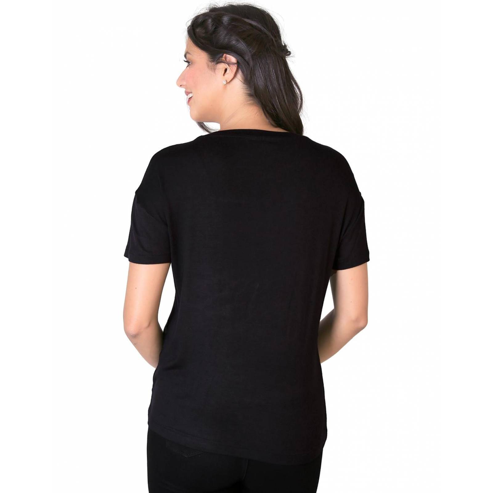 Playera Nirvana Moda Camiseta Mujer Negro Toxic 51604405 