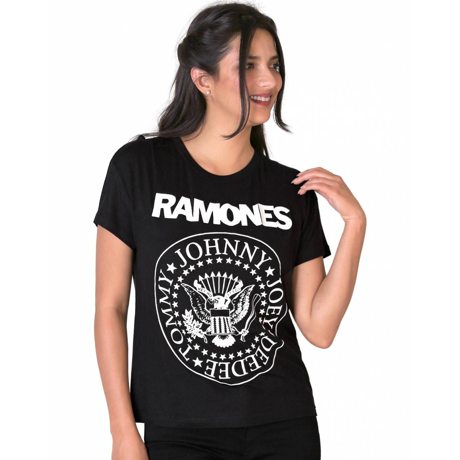 Playera Ramones Moda Camiseta Mujer Negro Toxic 51604401 