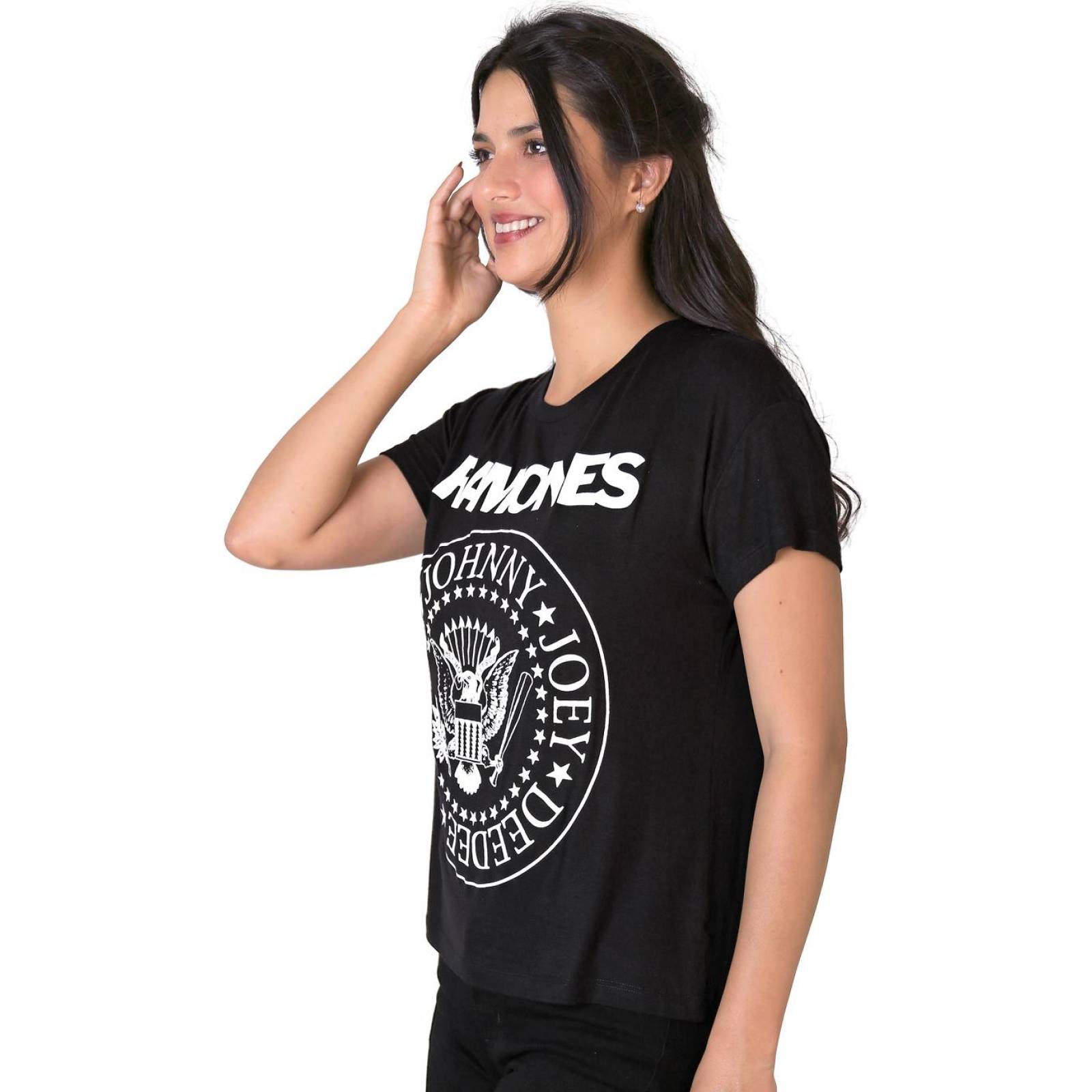 Playera Ramones Moda Camiseta Mujer Negro Toxic 51604401 