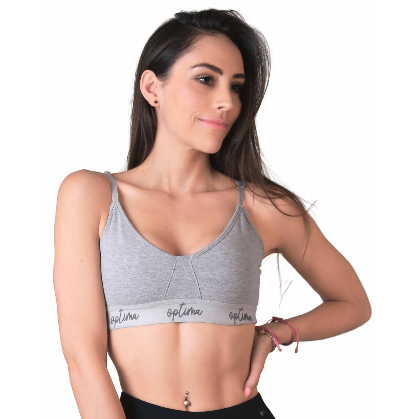 Top Mujer Básico Gris Optima 56503828 