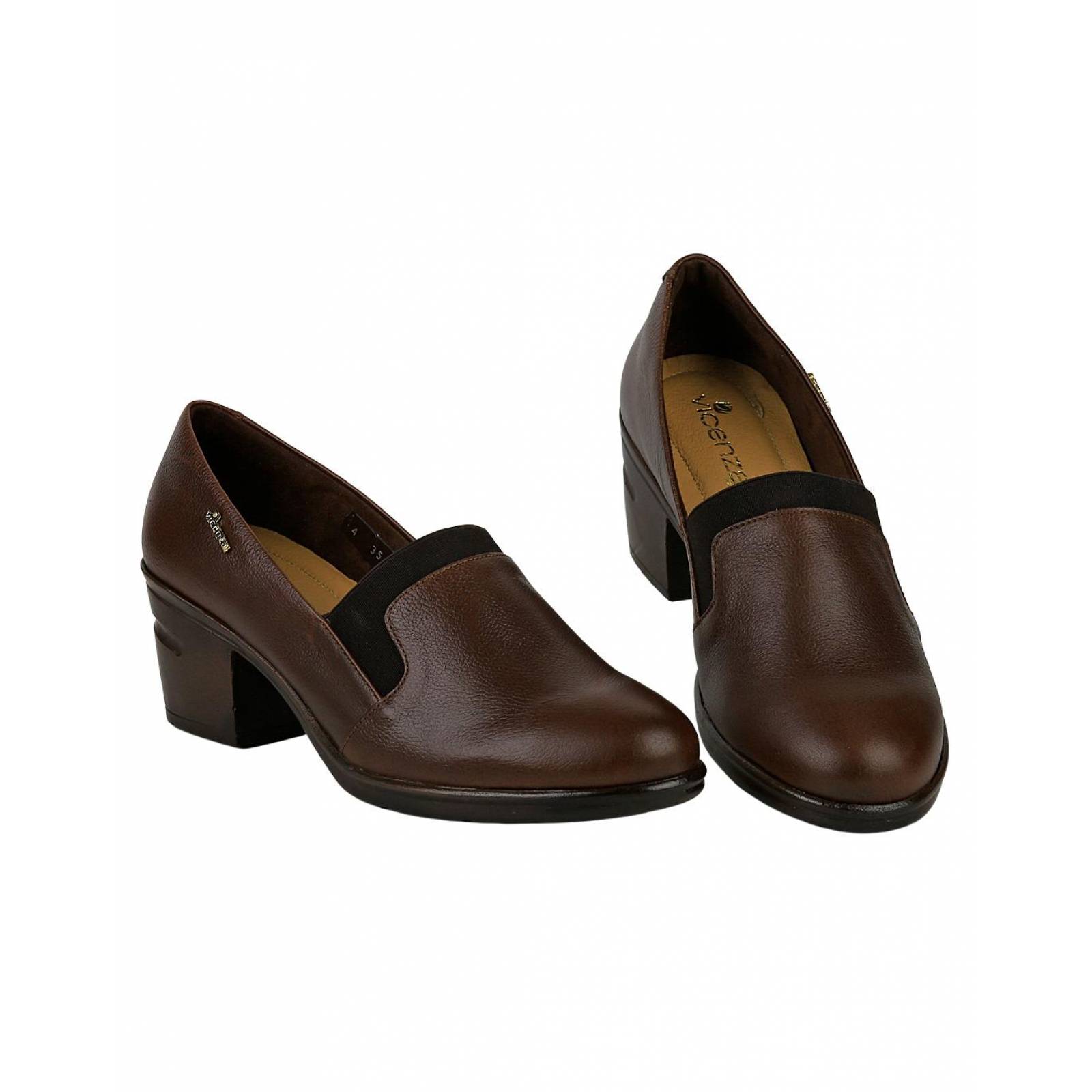 Zapatilla Tacon Mujer Café Piel Vicenza 09503701 