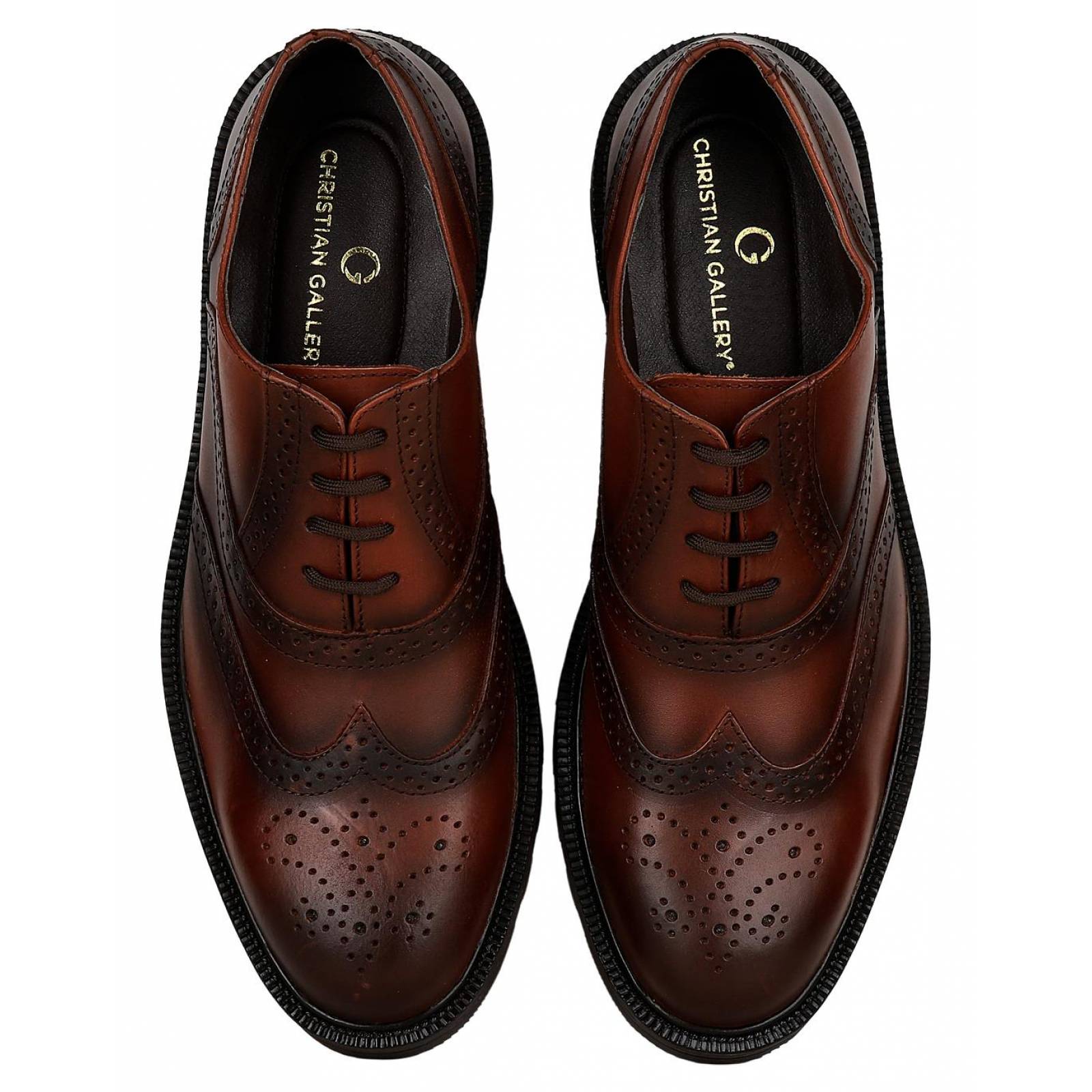Zapato Oxford Hombre Café Piel Cristian Gallery 14003701 