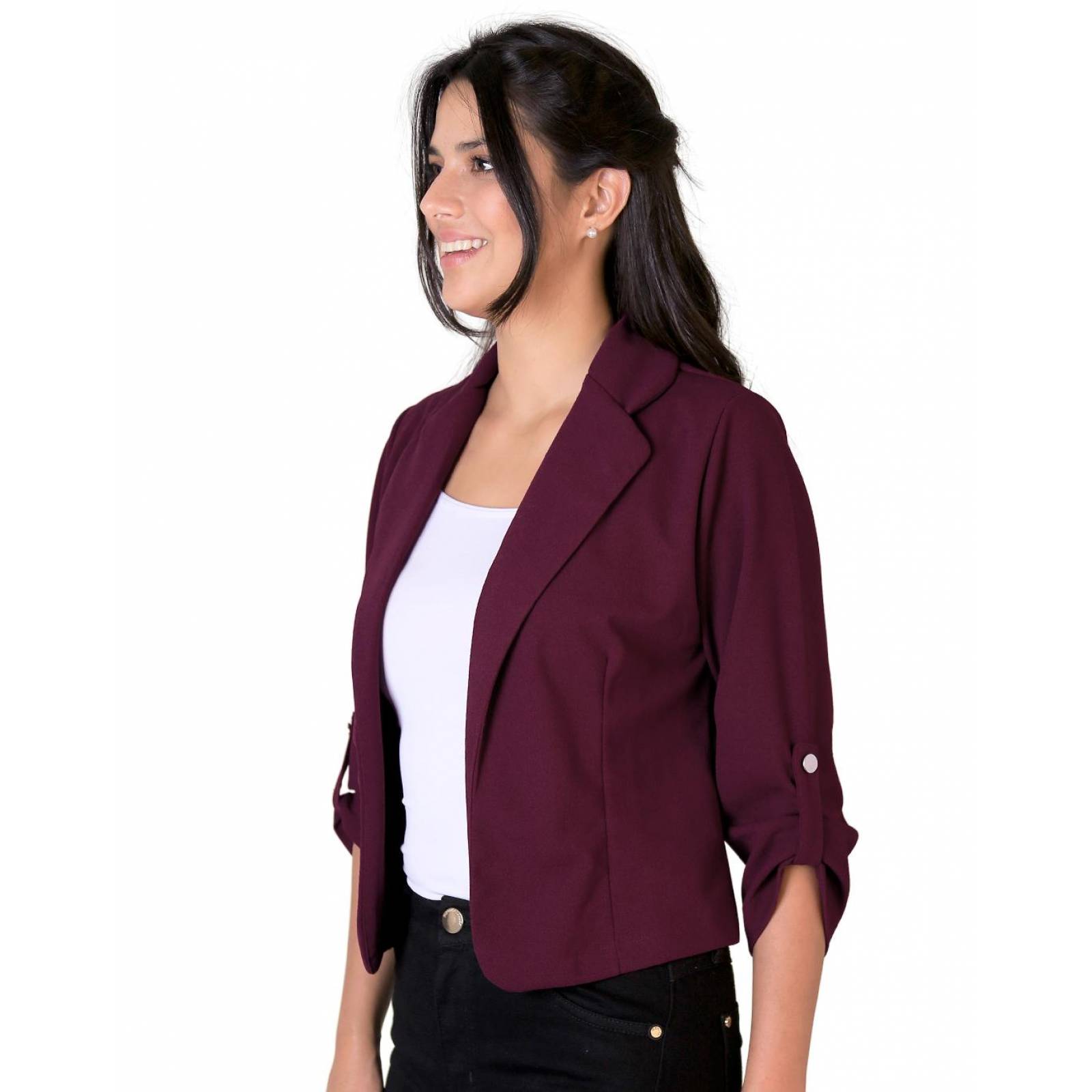 Saco Formal Blazer Mujer Vino Stfashion 79304233 