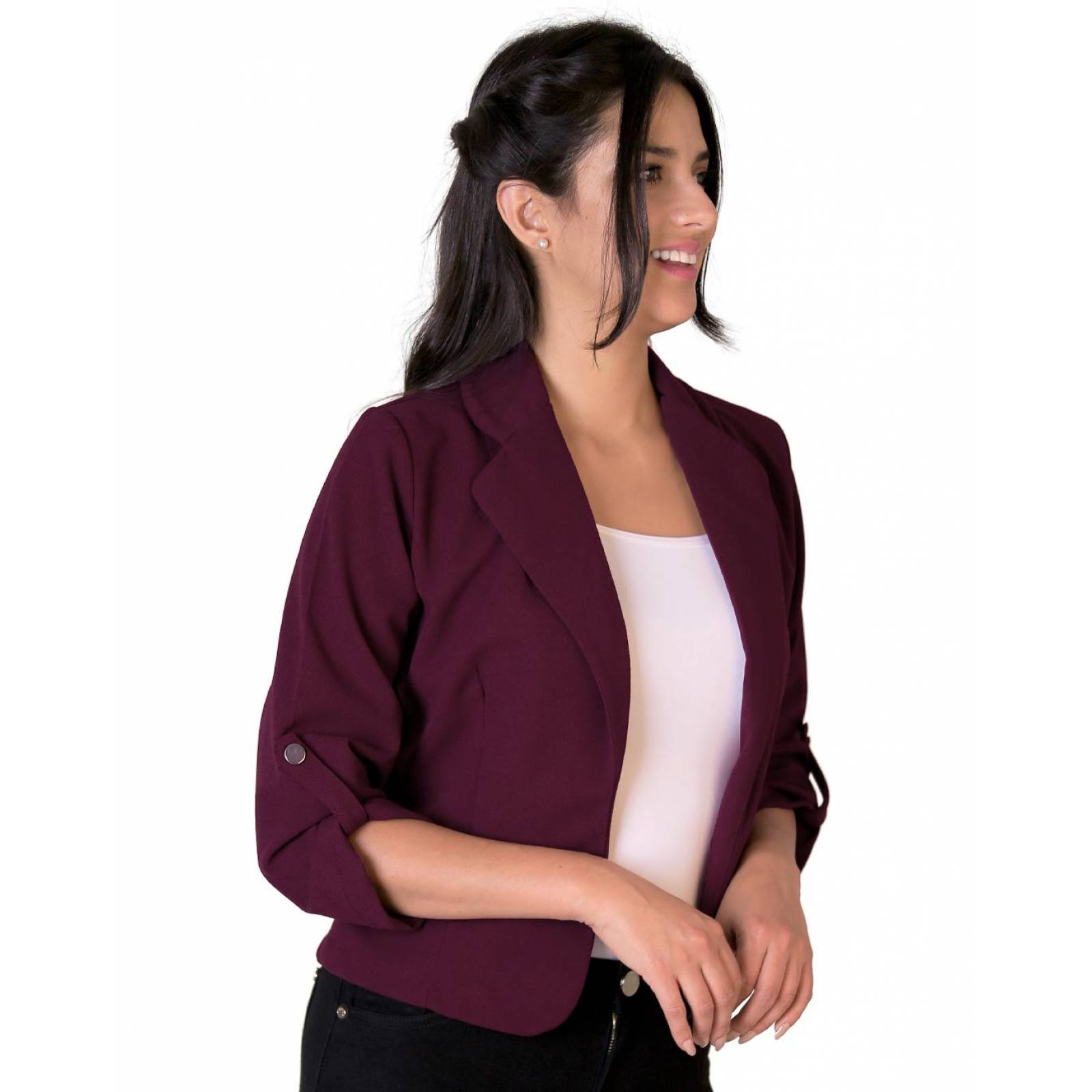Saco Formal Blazer Mujer Vino Stfashion 79304233 