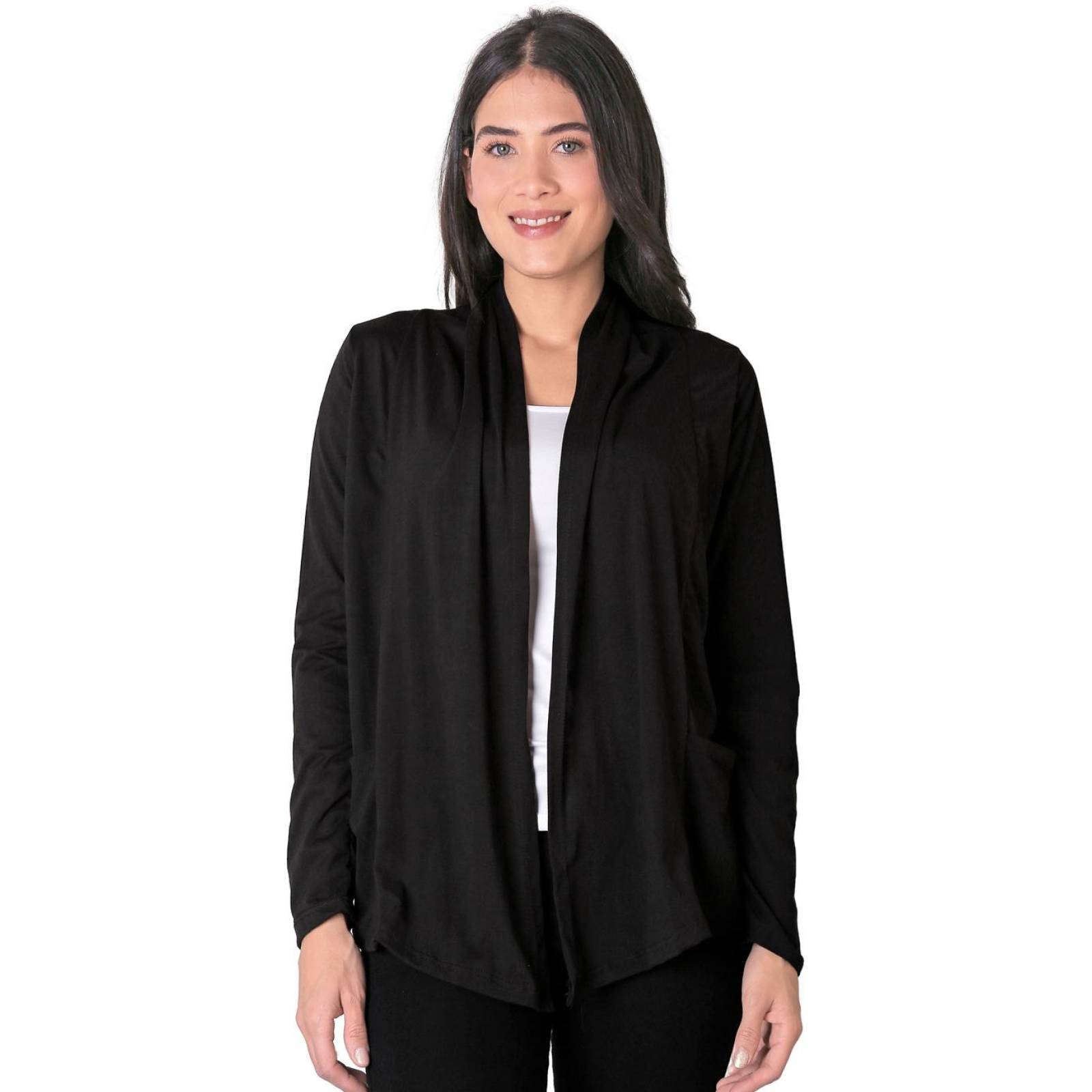 Saco Casual Cardigan Mujer Negro Stfashion 50004287 