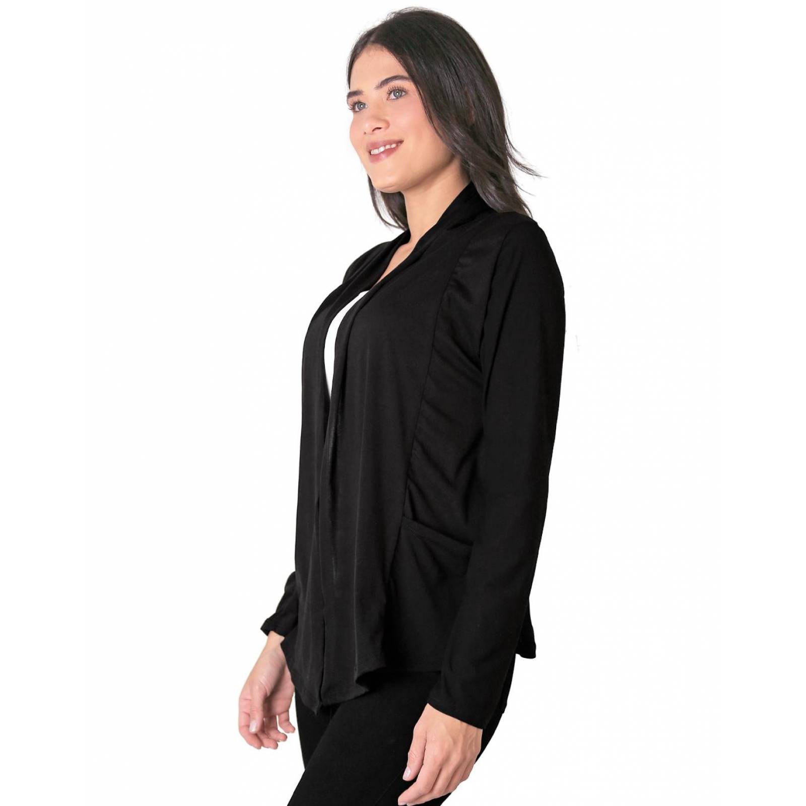 Saco Casual Cardigan Mujer Negro Stfashion 50004287 