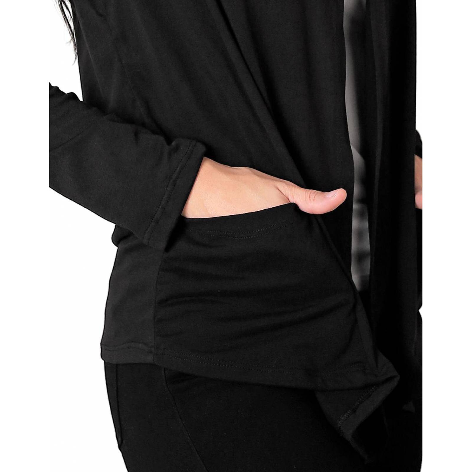 Saco Casual Cardigan Mujer Negro Stfashion 50004287 
