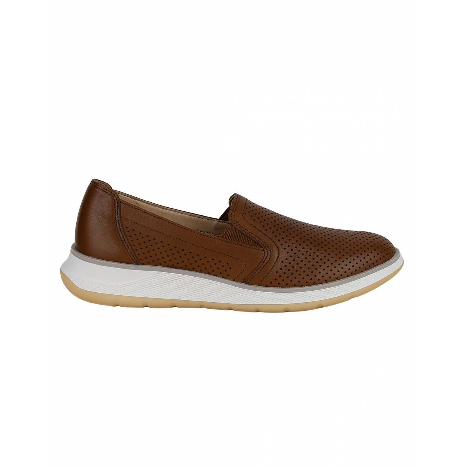 Zapato Casual Piso Mujer Café Piel Flexi 02503707 
