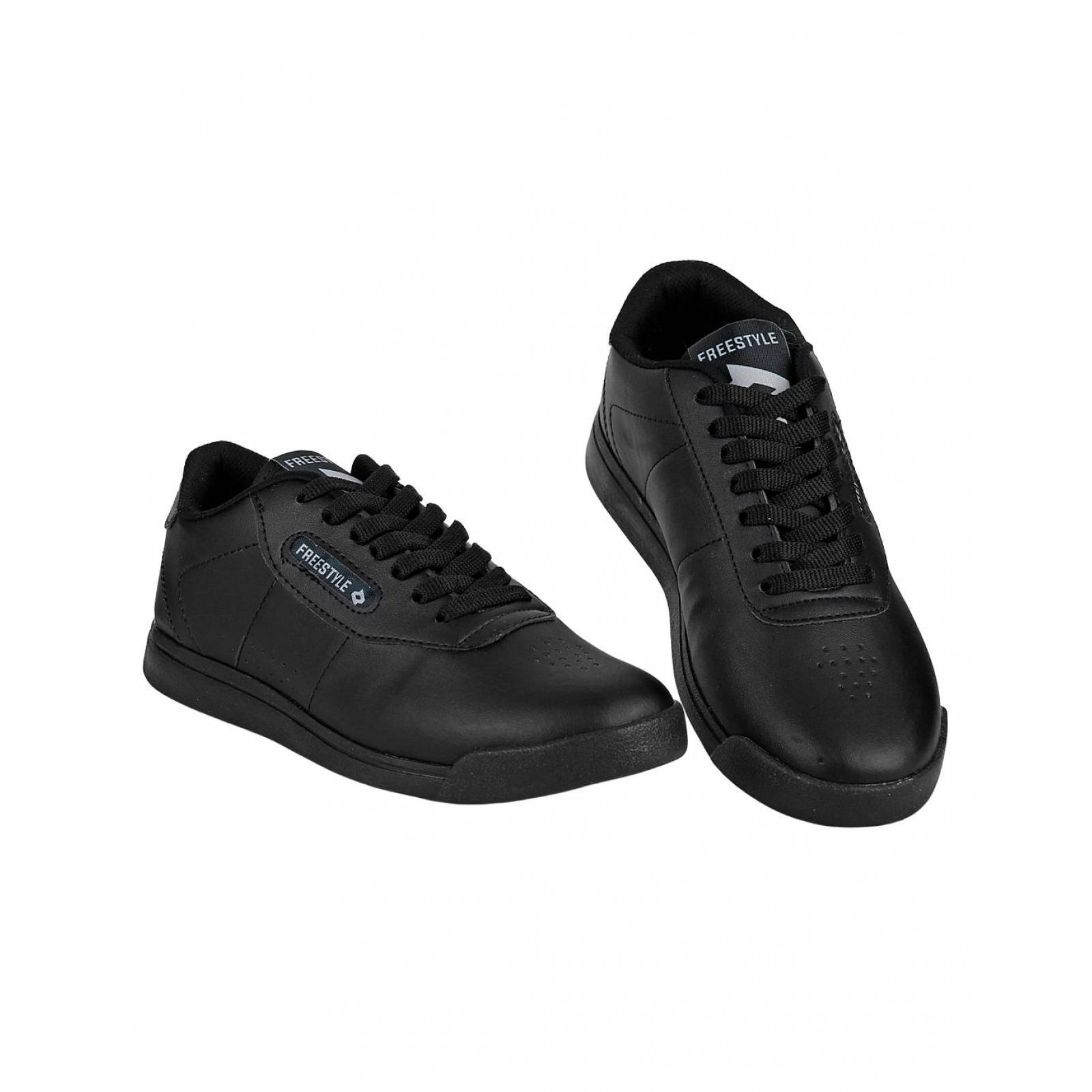Tenis Moda Piso Mujer Negro Tacto Piel Stfashion 10803704 