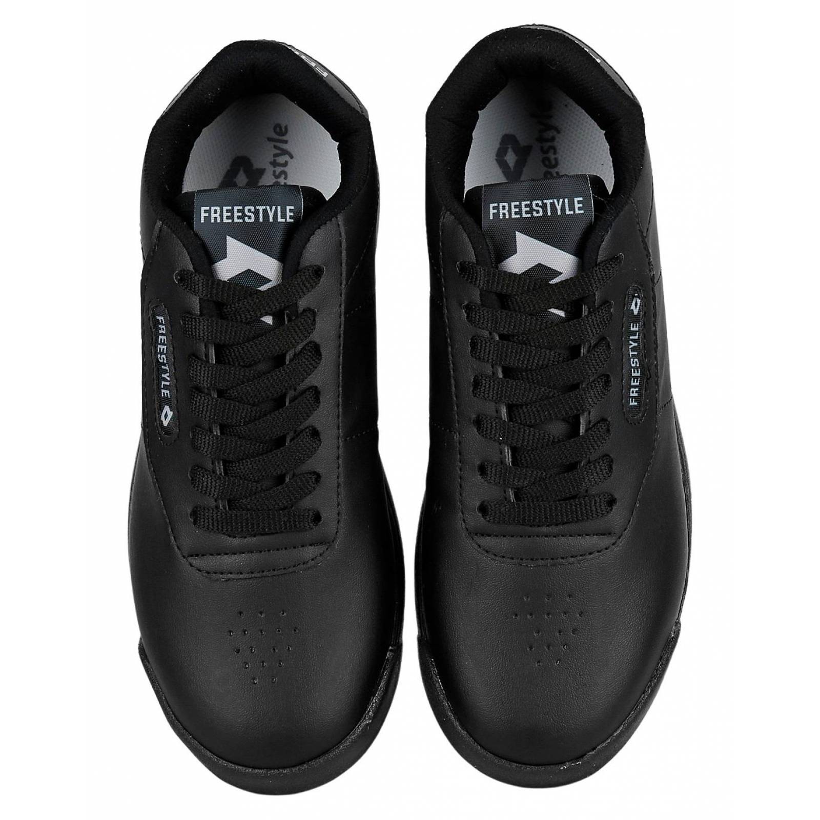 Tenis Moda Piso Mujer Negro Tacto Piel Stfashion 10803704 