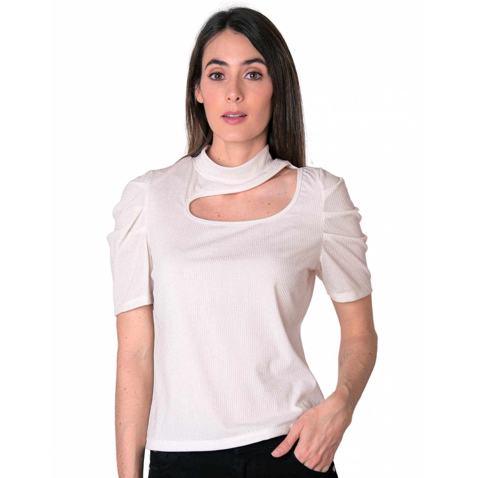 Playera Moda Camiseta Mujer Blanco Stfashion 50004427 