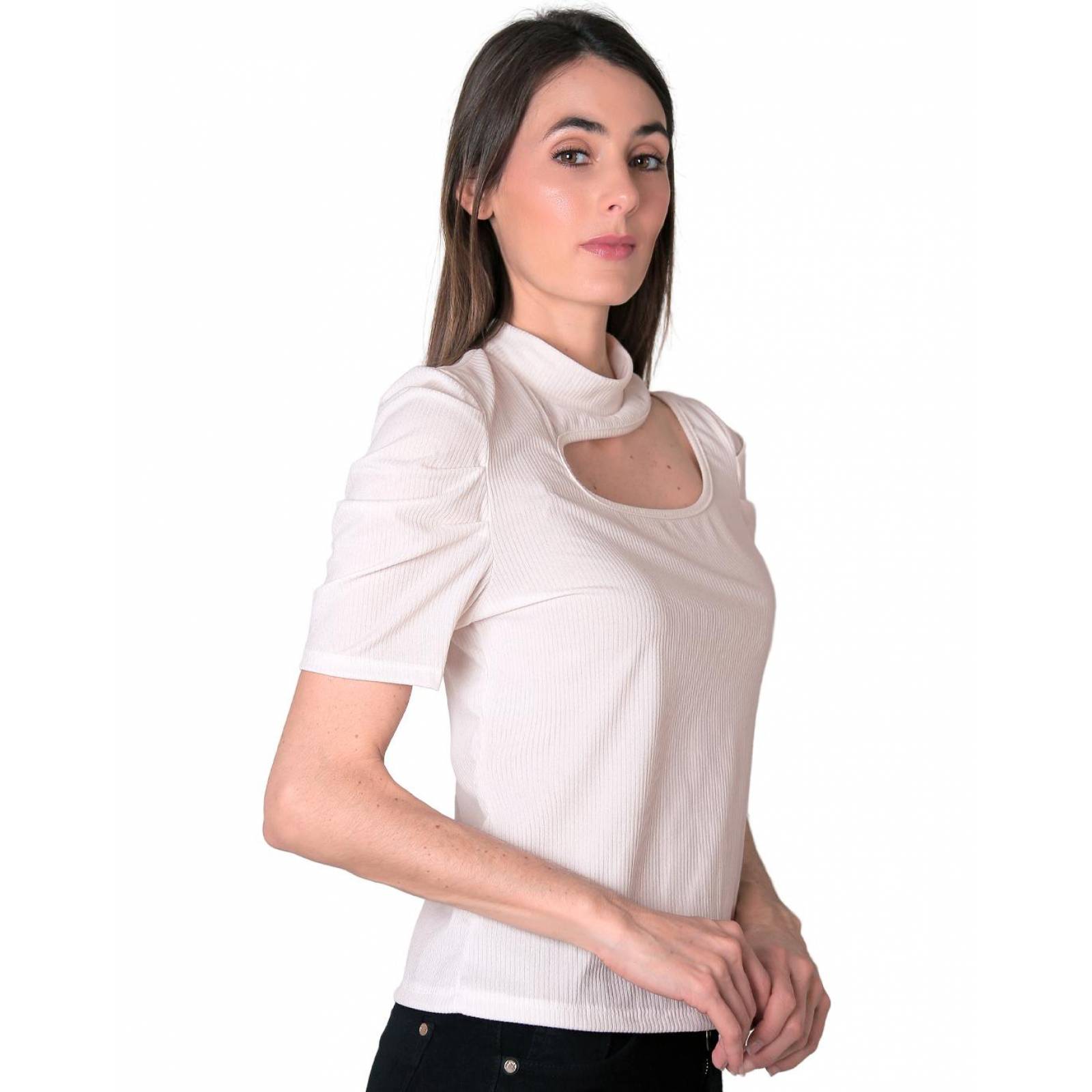 Playera Moda Camiseta Mujer Blanco Stfashion 50004427 