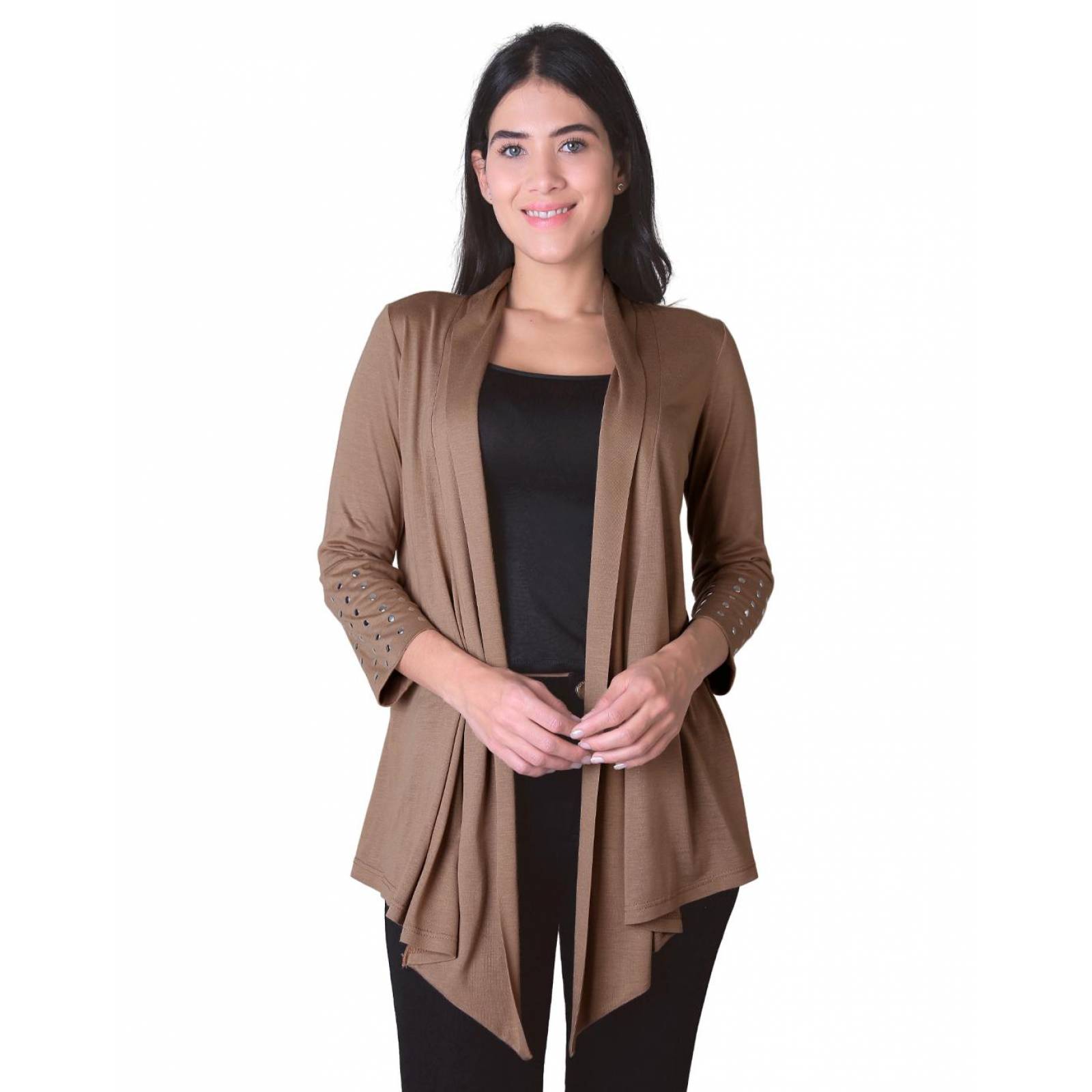 Saco Mujer Casual Cardigan Beige Stfashion 50004442