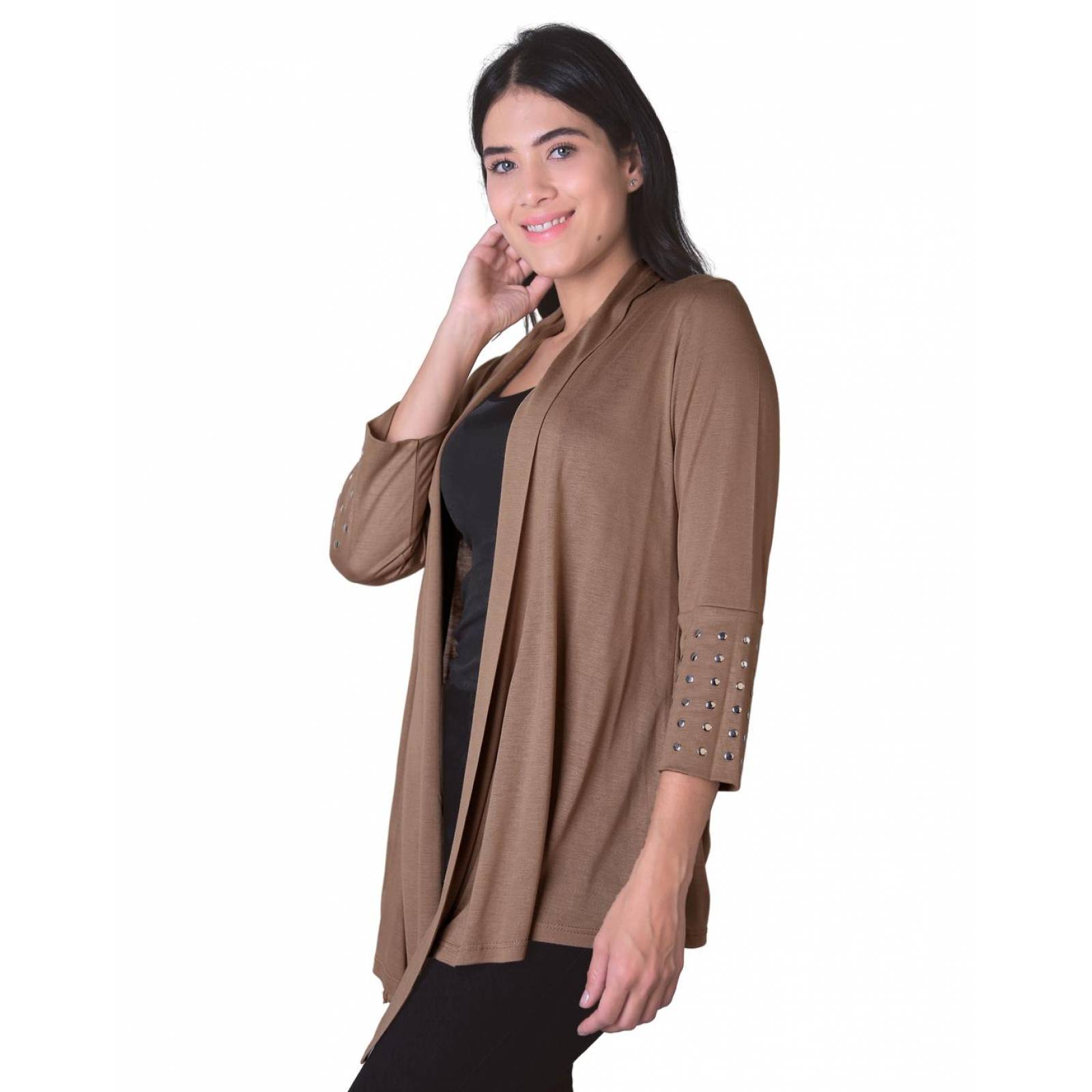 Saco Mujer Casual Cardigan Beige Stfashion 50004442