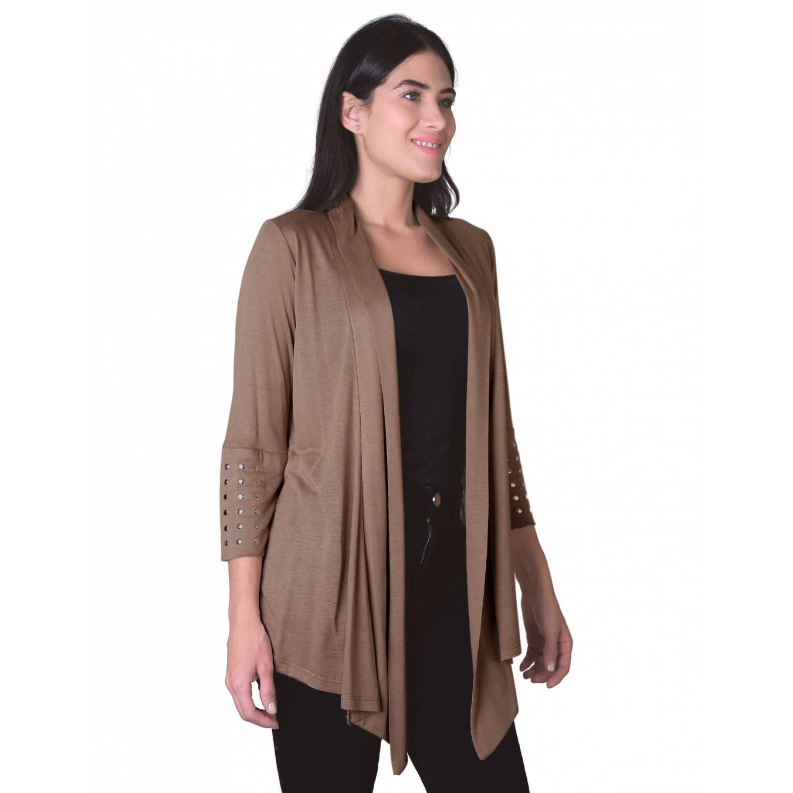 Saco Mujer Casual Cardigan Beige Stfashion 50004442