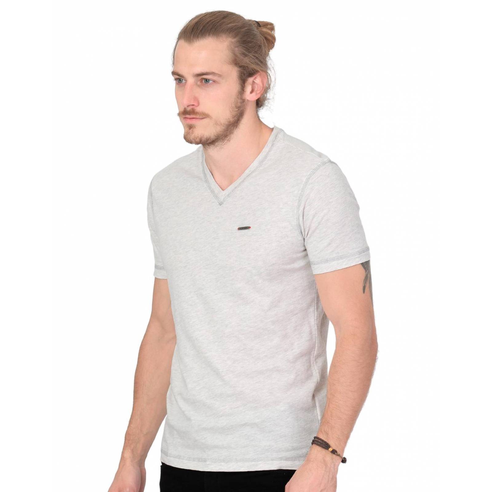 Playera Hombre Básico Camiseta Blanco Silver Plate 60203613 