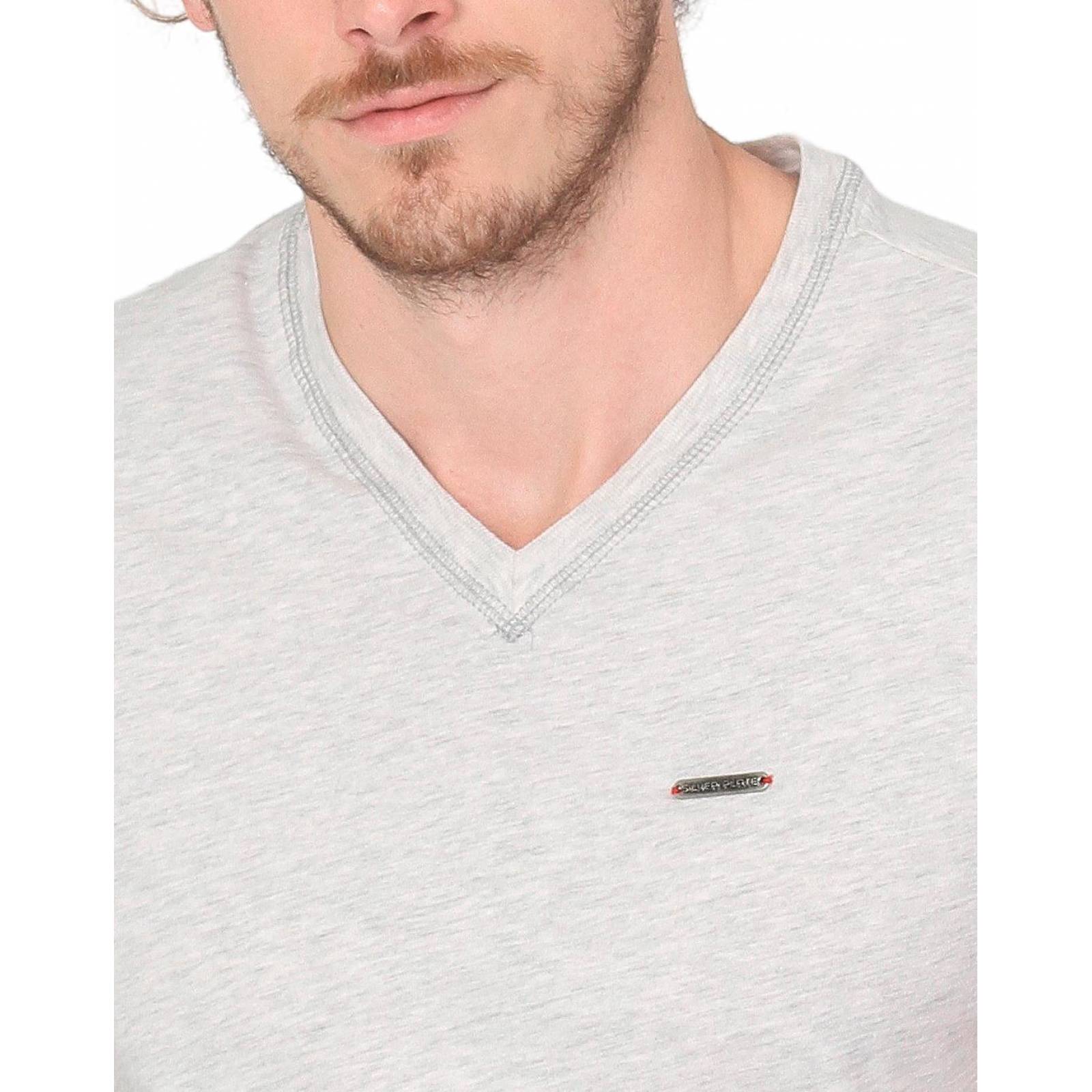 Playera Hombre Básico Camiseta Blanco Silver Plate 60203613 