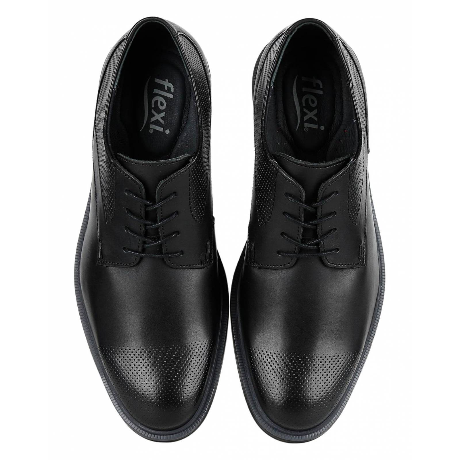 Zapato Hombre Oxford Vestir Oxford Negro Piel Flexi 02503721