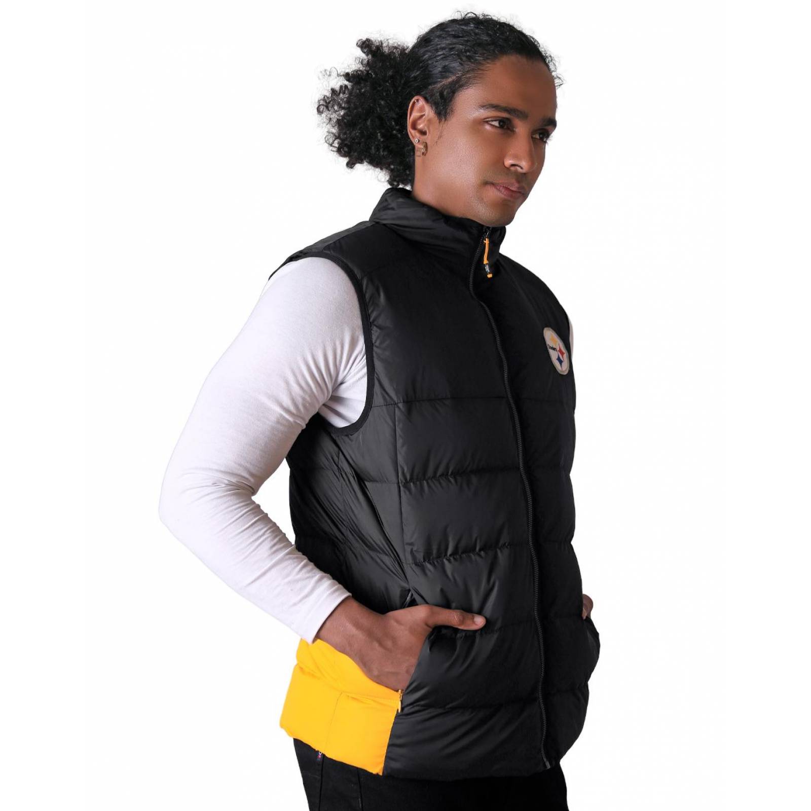 Chaleco NFL Hombre Negro Steelers 100%Original 78804401