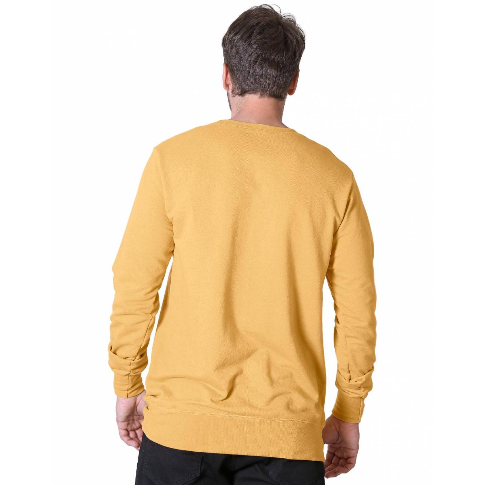 Sudadera Moda Sin Capucha Hombre Mostaza Optima 56504328 