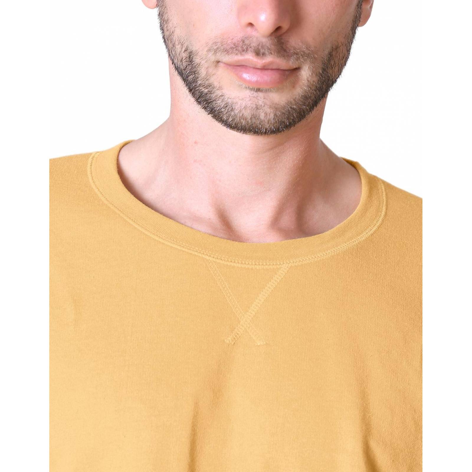 Sudadera Moda Sin Capucha Hombre Mostaza Optima 56504328 