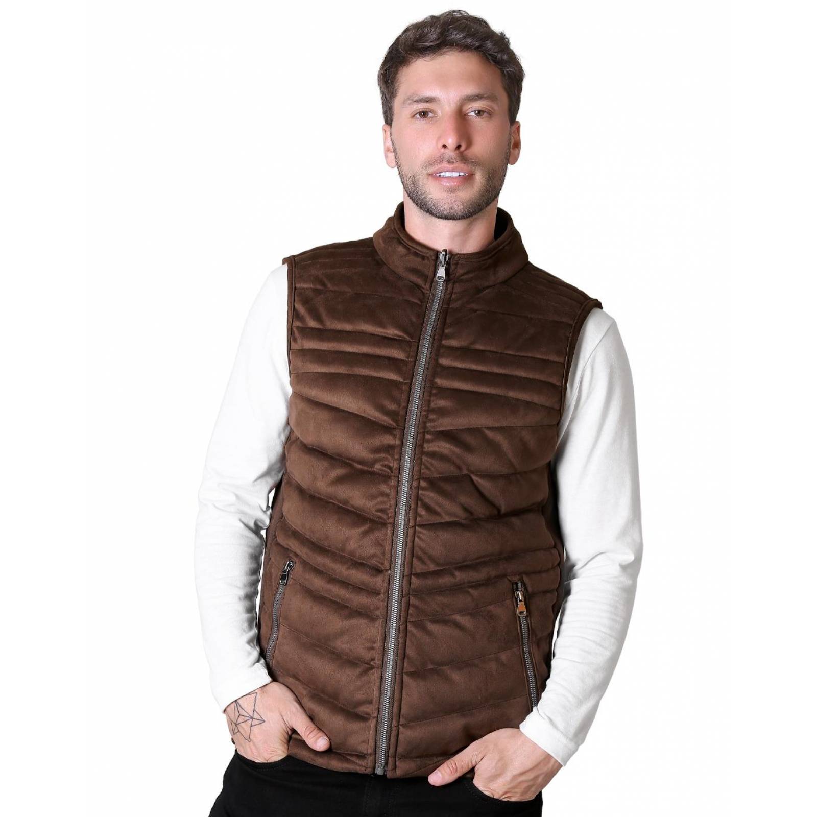 Chaleco Reversible Hombre Café Salvaje Tentación 50704434 