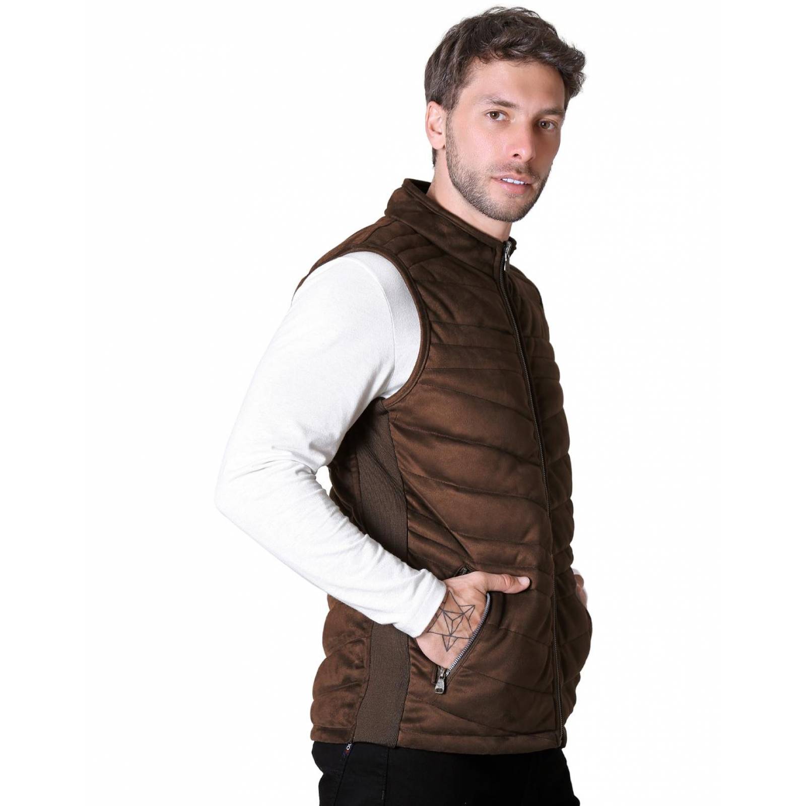 Chaleco Reversible Hombre Café Salvaje Tentación 50704434 