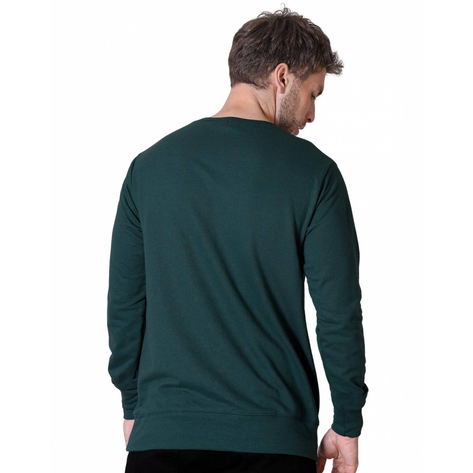 Sudadera Moda Sin Capucha Hombre Verde Optima 56504329 