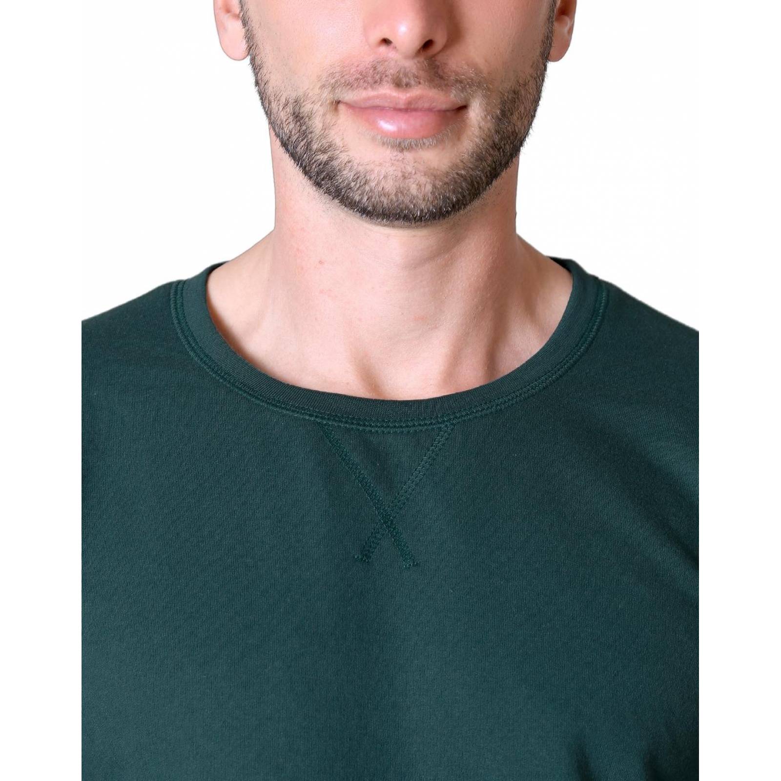 Sudadera Moda Sin Capucha Hombre Verde Optima 56504329 