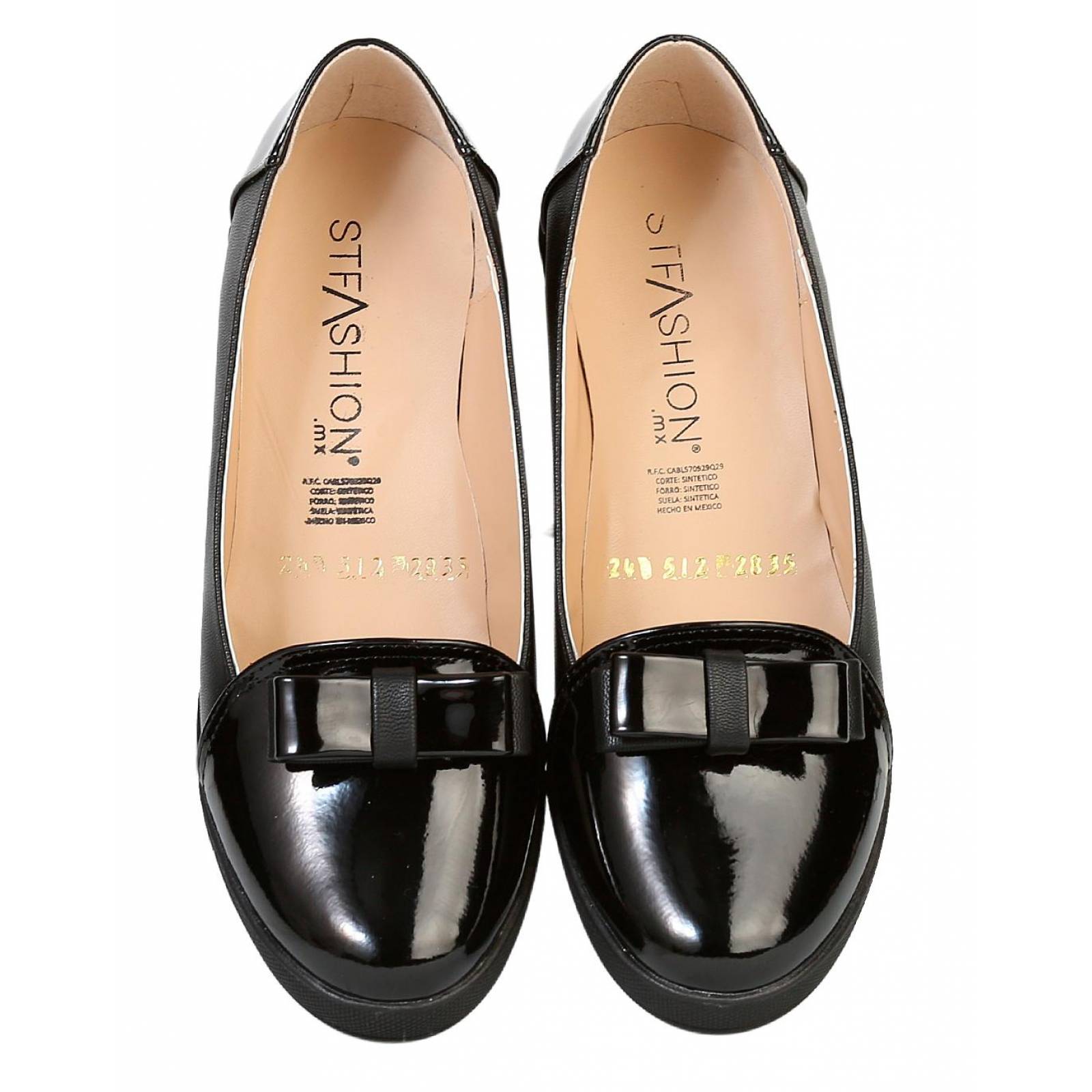 Zapato Casual Mujer Negro Charol Salvaje Tentacion 20203702 