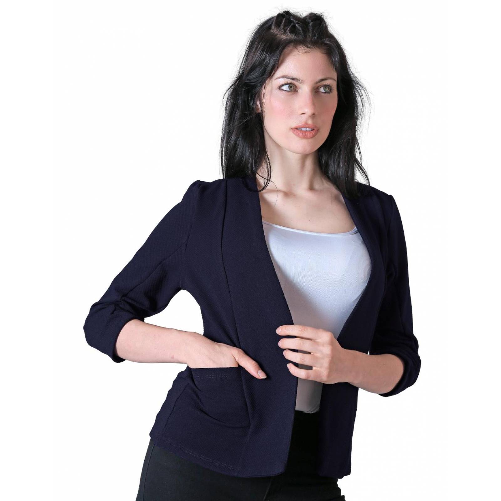 Saco Formal Blazer Mujer Azul Stfashion 50904441 