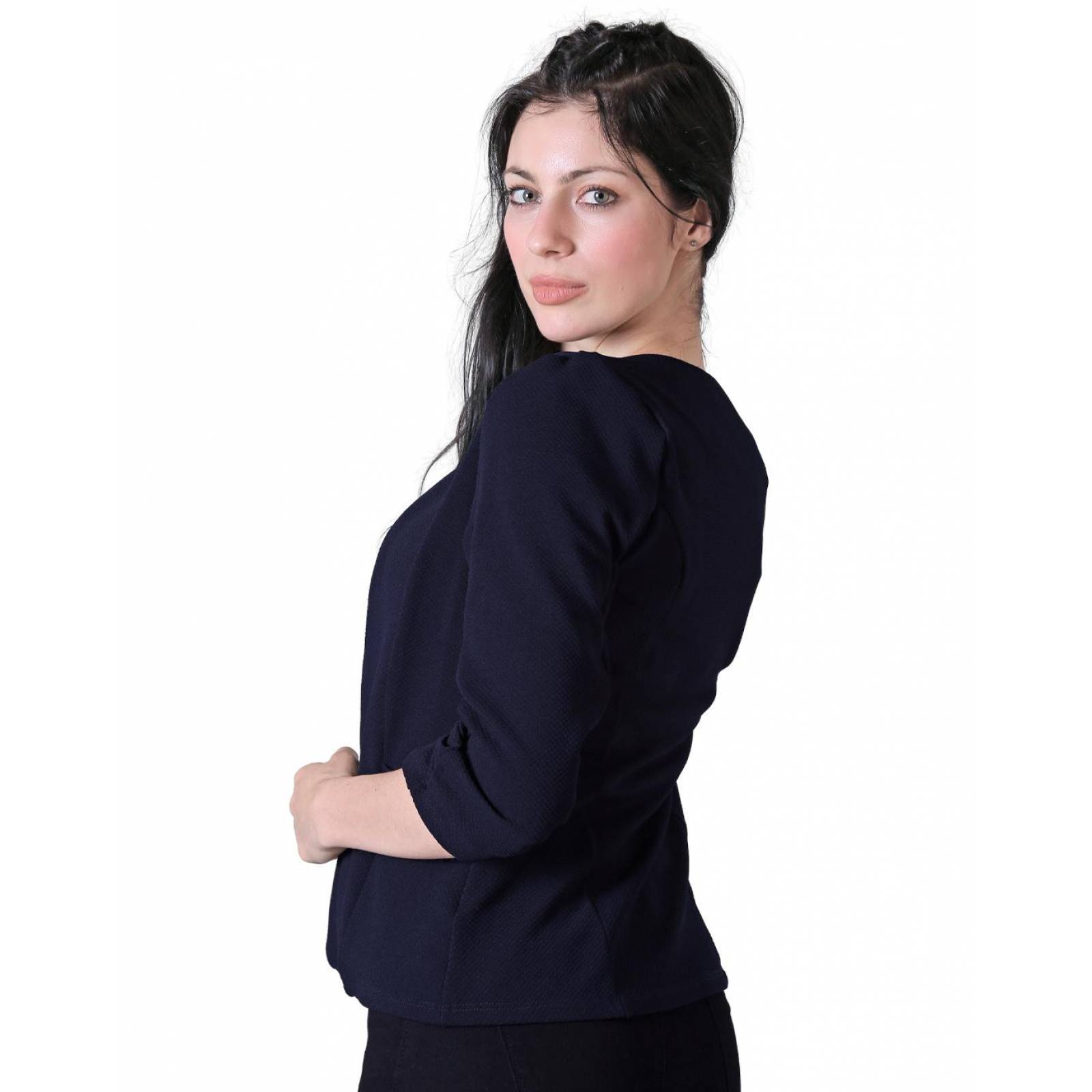 Saco Formal Blazer Mujer Azul Stfashion 50904441 